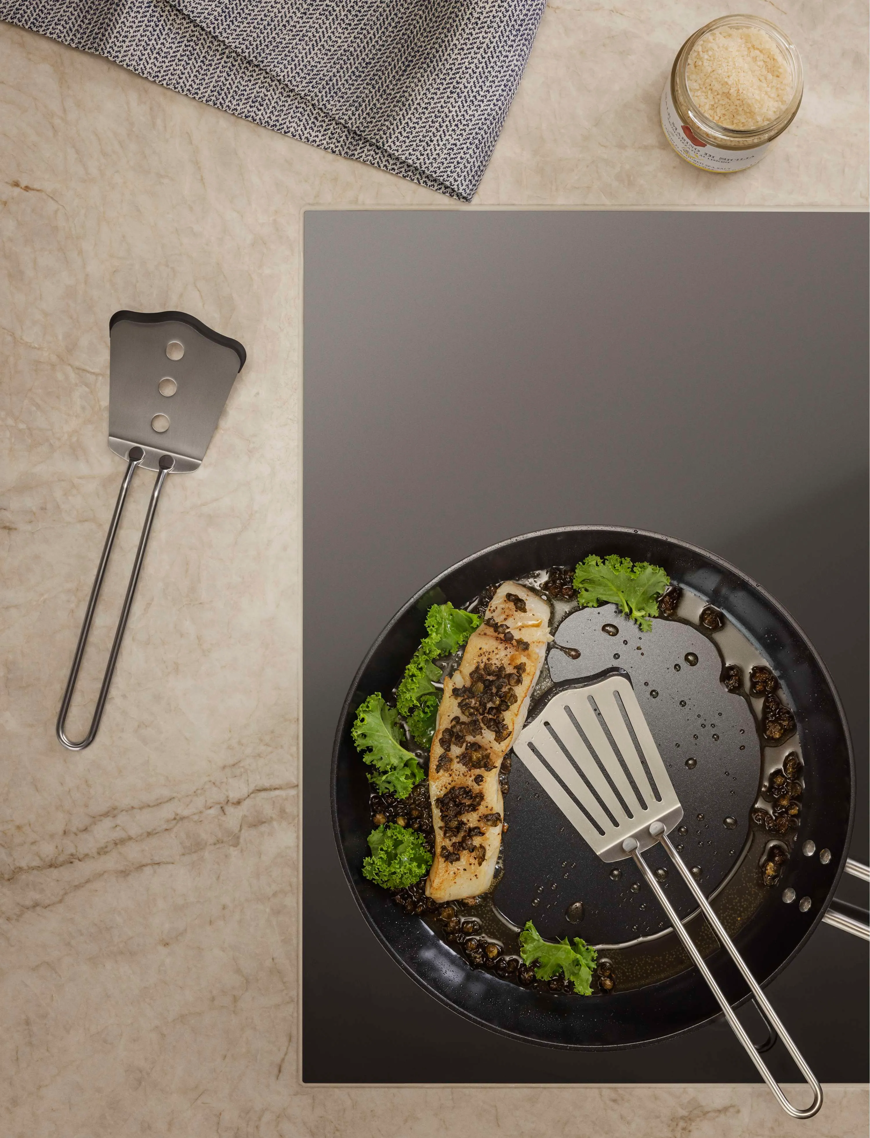 Eva Trio Spatel Kort Med Silikone, 25.5 cm, Kitchen Tools, Silber - Spatulas, Homeware