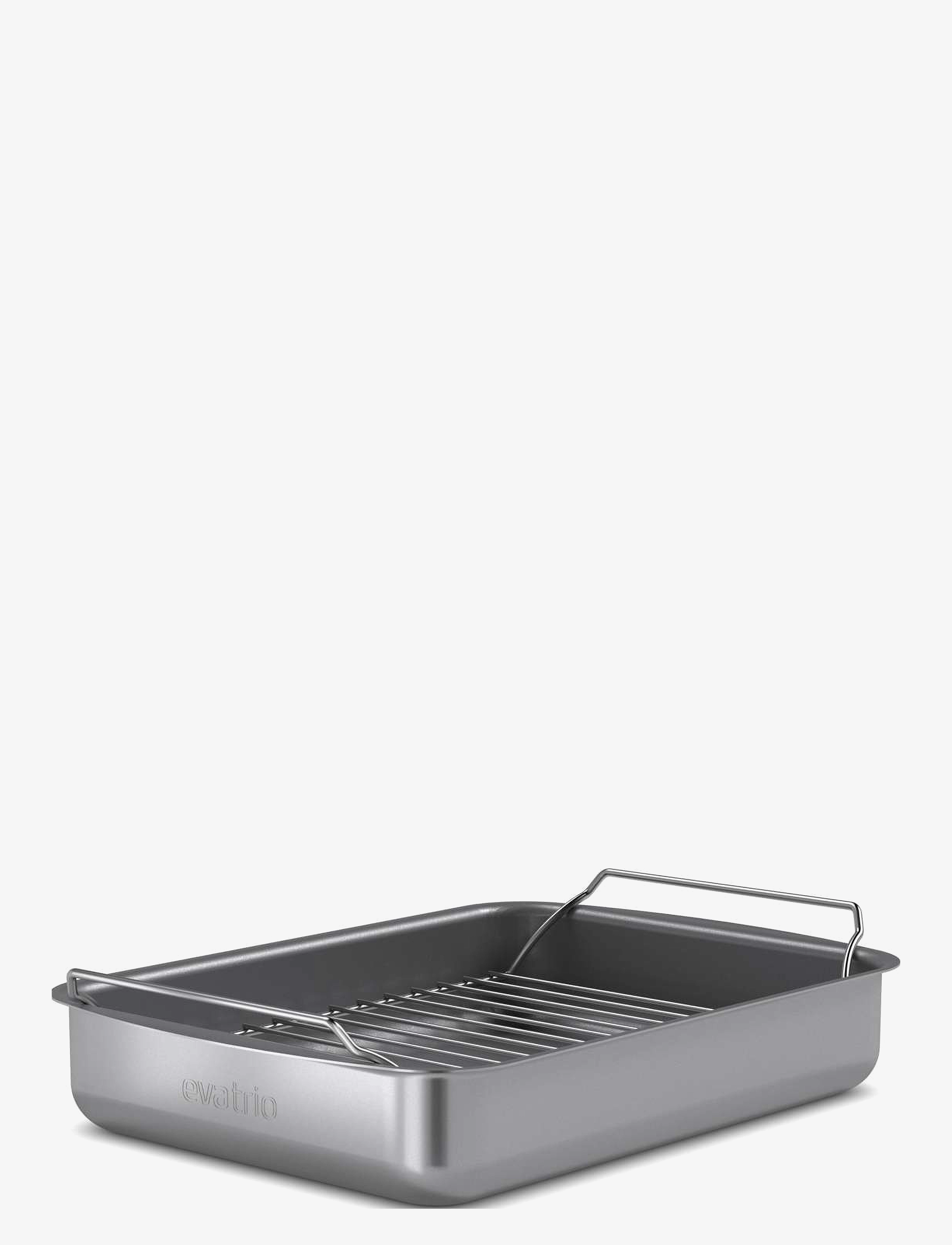 Professional roasting pan with rack 30x22 cm ceramic Slip-Let® - GREY