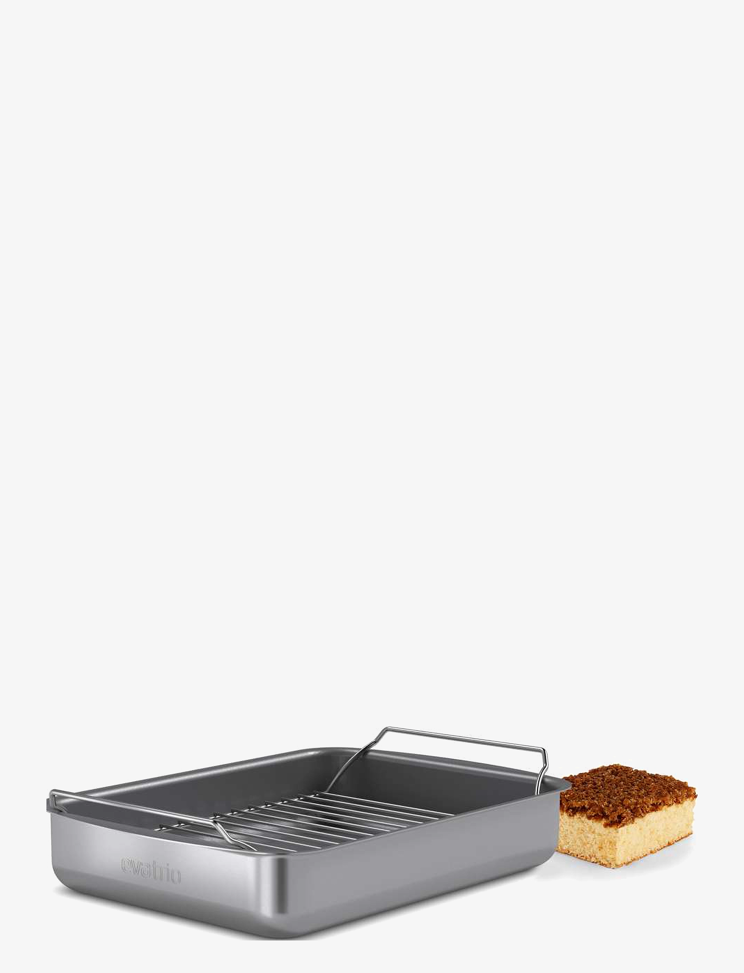 Eva Trio - Professional roasting pan with rack 30x22 cm ceramic Slip-Let® - grey - 2