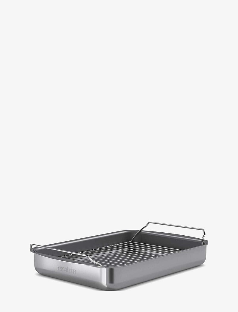 Eva Trio - Professional roasting pan with rack 35x25 cm ceramic Slip-Let® - grey - 0