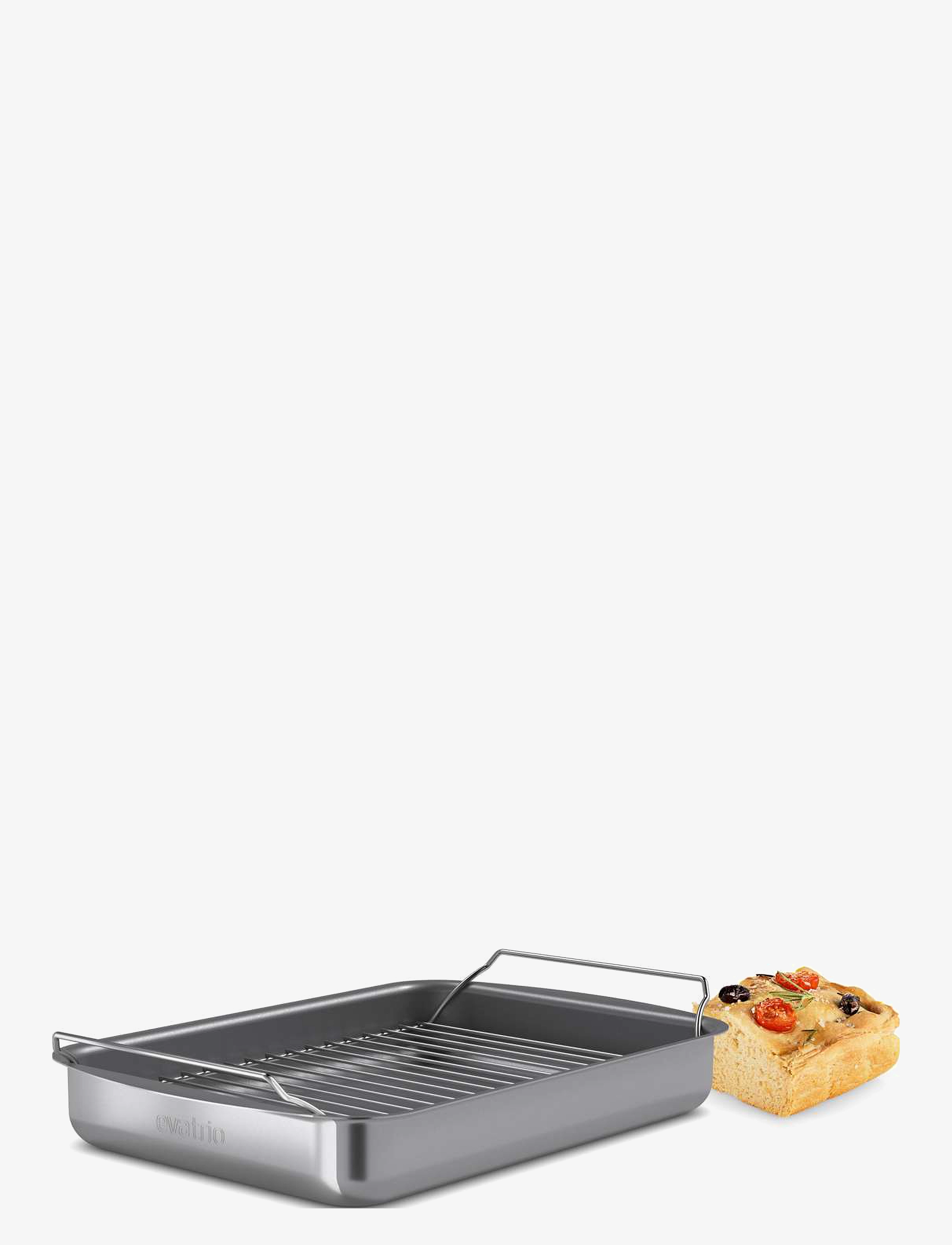 Eva Trio - Professionell långpanna m galler 35x25 cm keramisk Slip-Let® - grey - 1