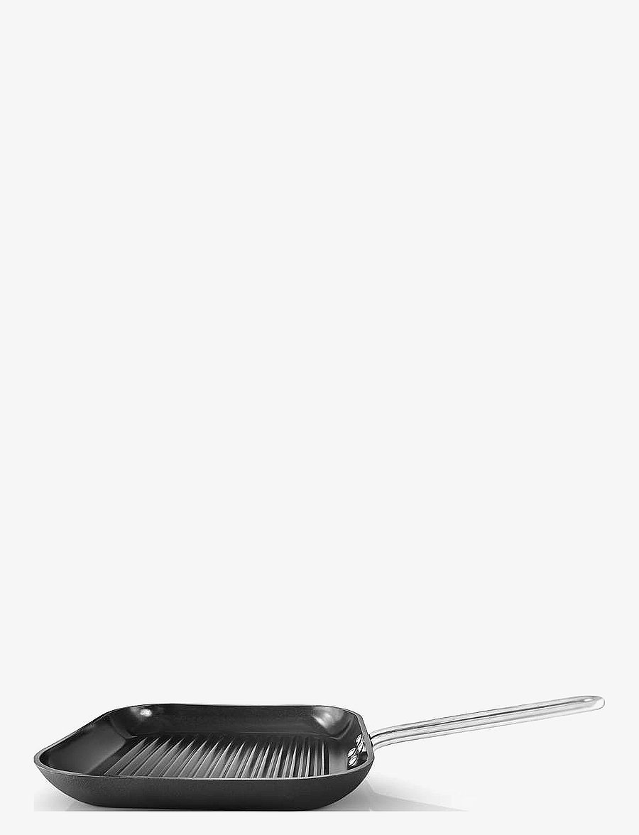 Eva Trio - Professional Grill pan 28x28 cm ceramic Slip-Let® coating - black - 0