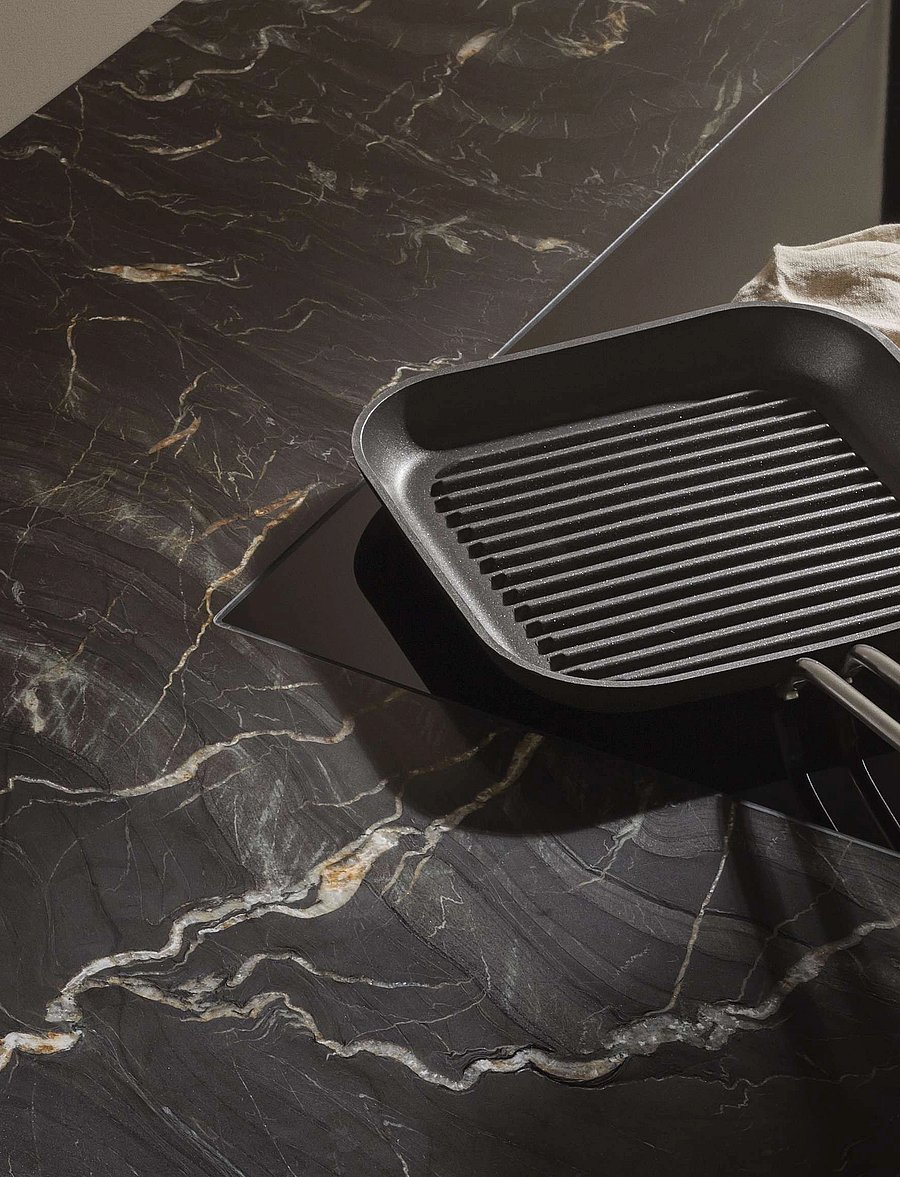 Eva Trio - Professional Grill pan 28x28 cm ceramic Slip-Let® coating - black - 3