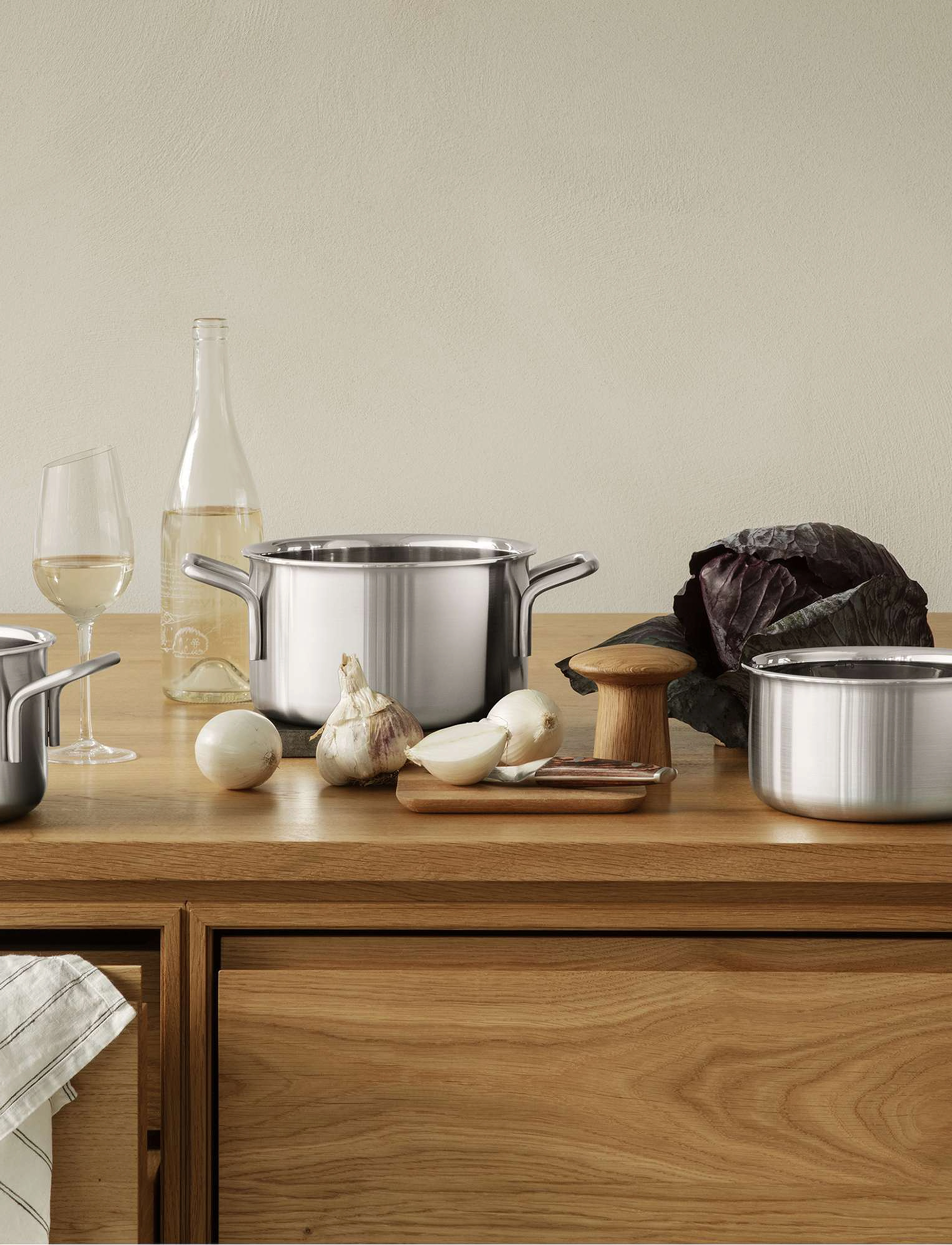 Eva Trio Multi Line Sæt 3 Stk., One Size, Pots & Pans, Silber - Casserole Dishes, Homeware