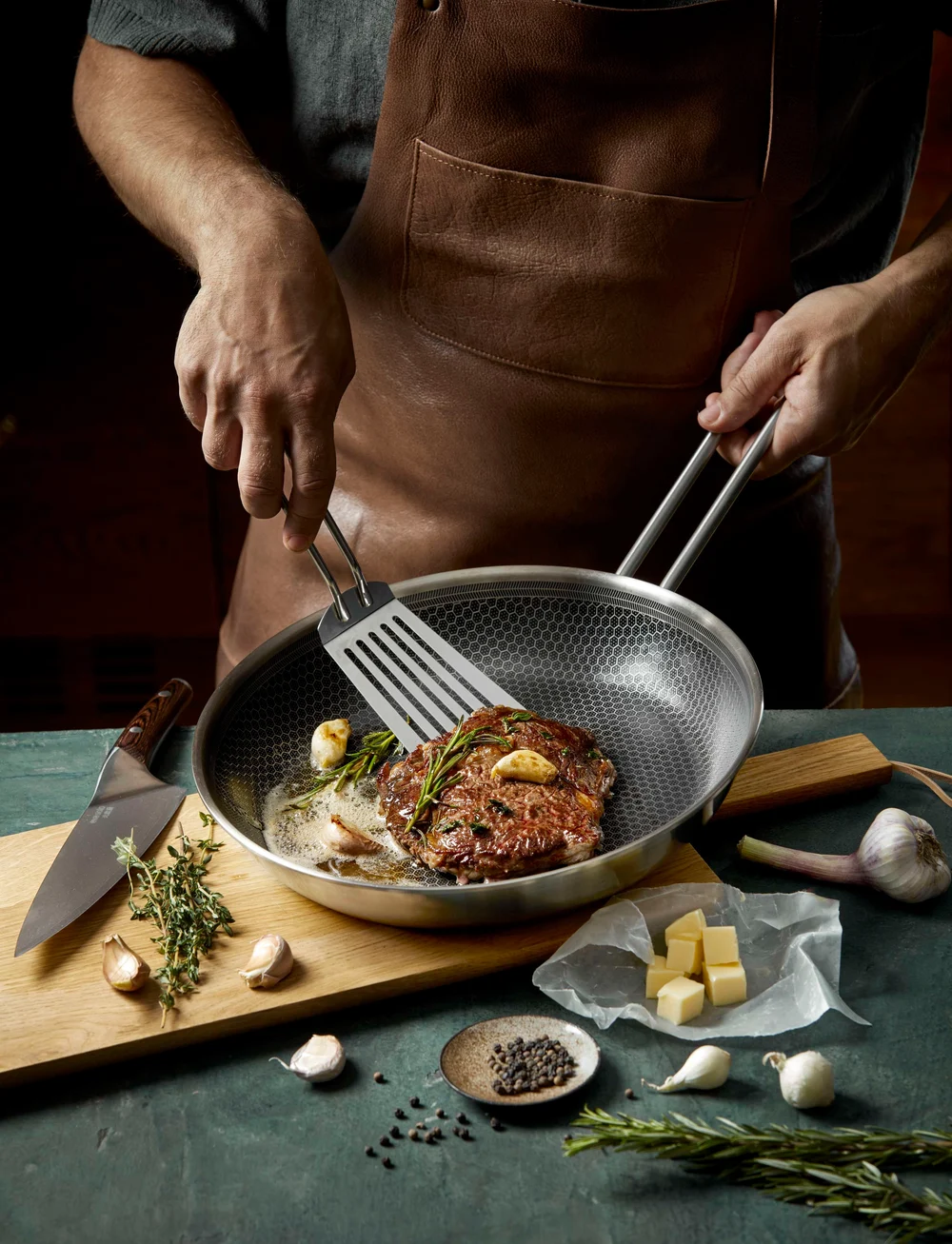 Eva Trio - Multi Frying pan 28 cm Mosaic ceramic Slip-Let® coating - bratpfannen - stainless steel - 5