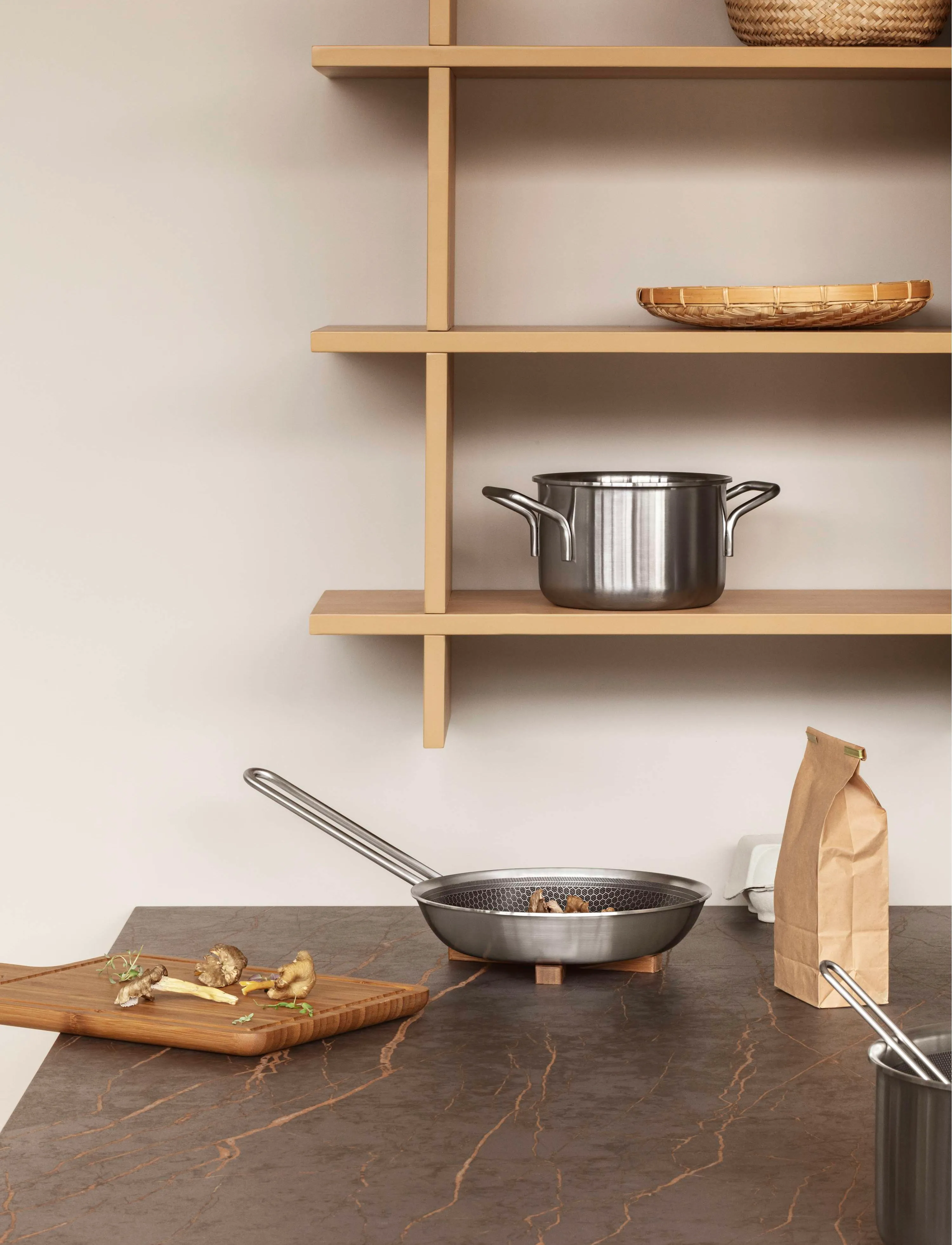 Eva Trio - Multi Pot 2.2 l 16 cm Mosaic ceramic Slip-Let® coating - kastrulid - brushed steel - 5