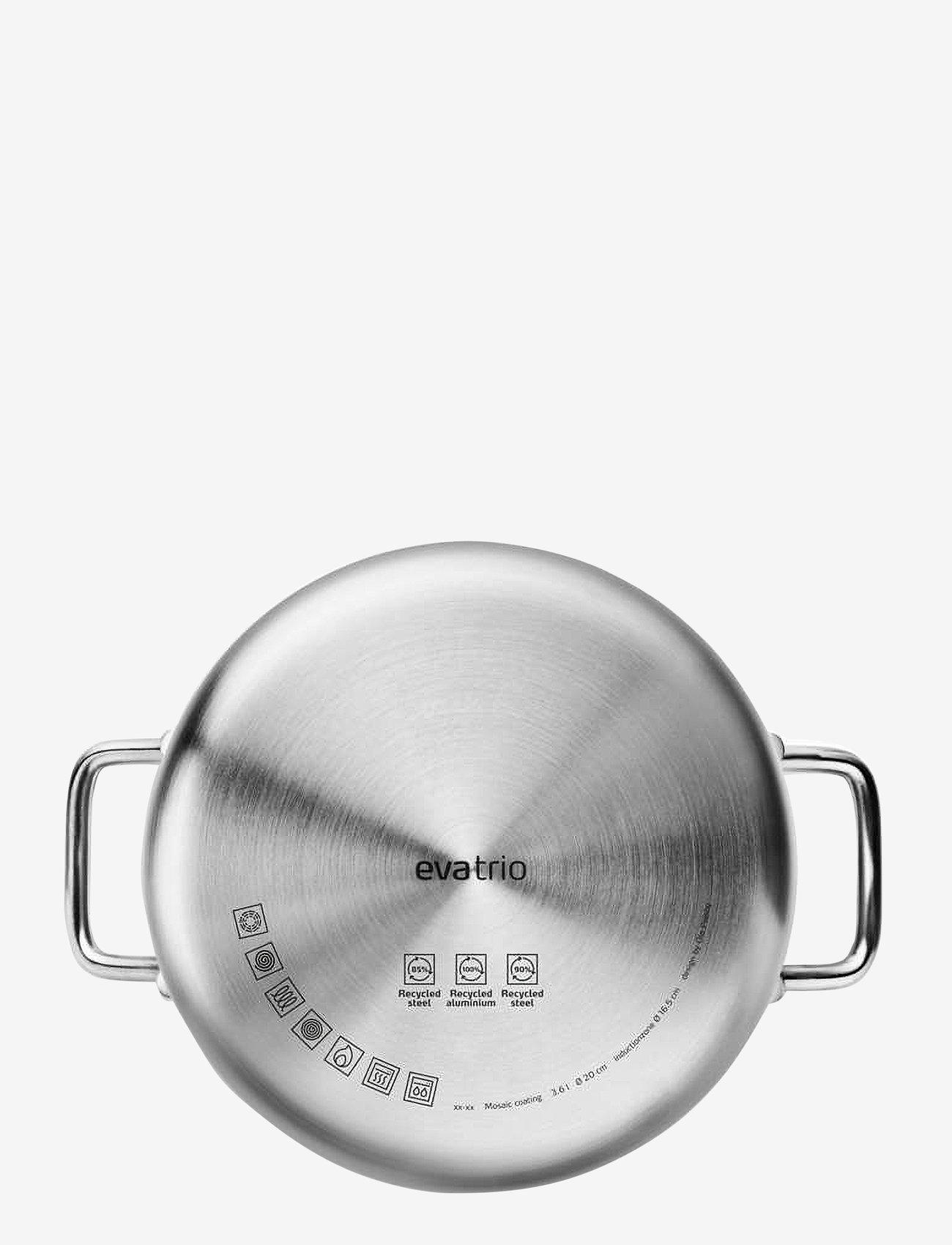 Eva Trio - Multi Pot 3.6 l 20 cm Mosaic ceramic Slip-Let® coating - osta hinna alusel - brushed steel - 3