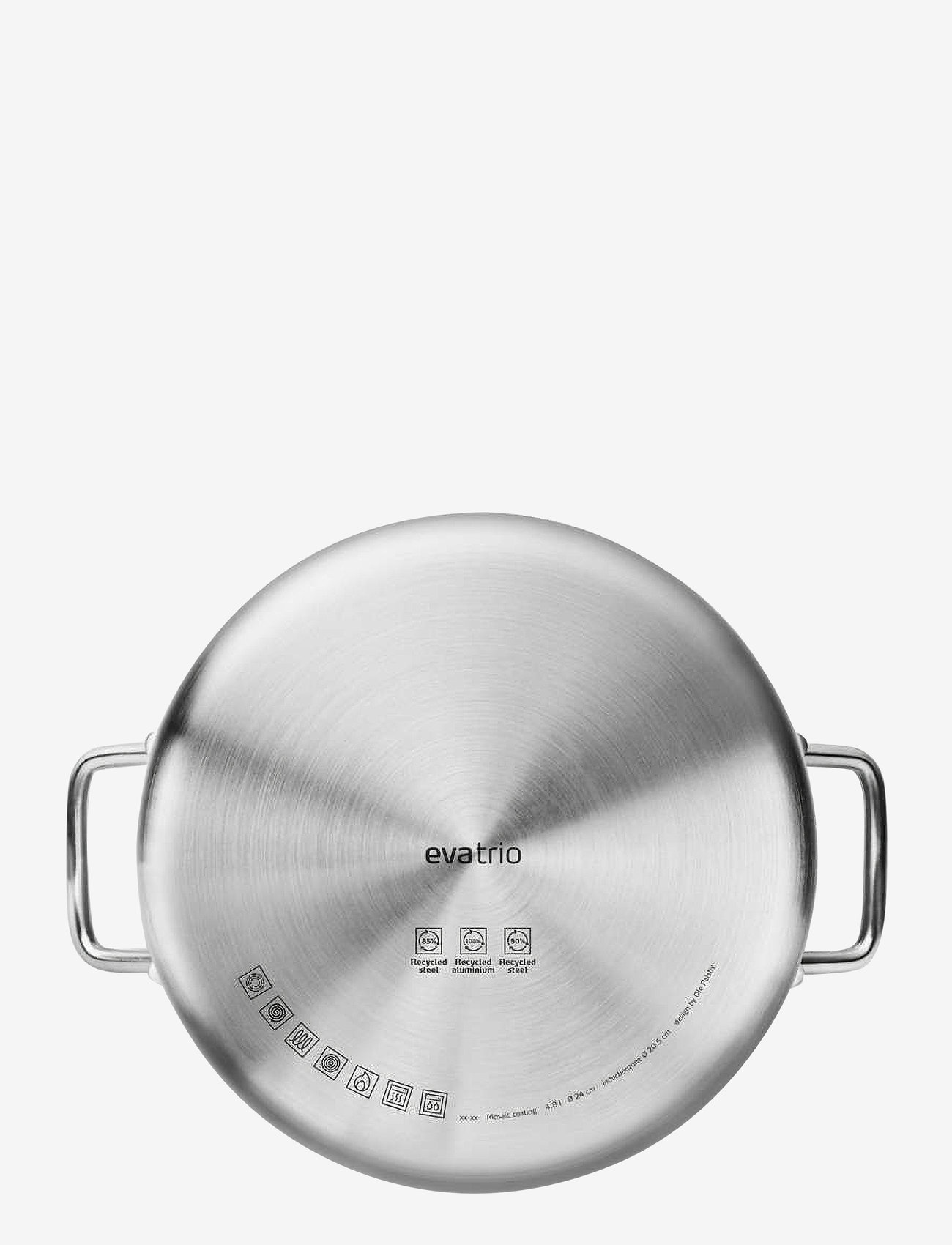 Eva Trio - Multi Pot 4.8 l 24 cm Mosaic ceramic Slip-Let® coating - casseroles - brushed steel - 4