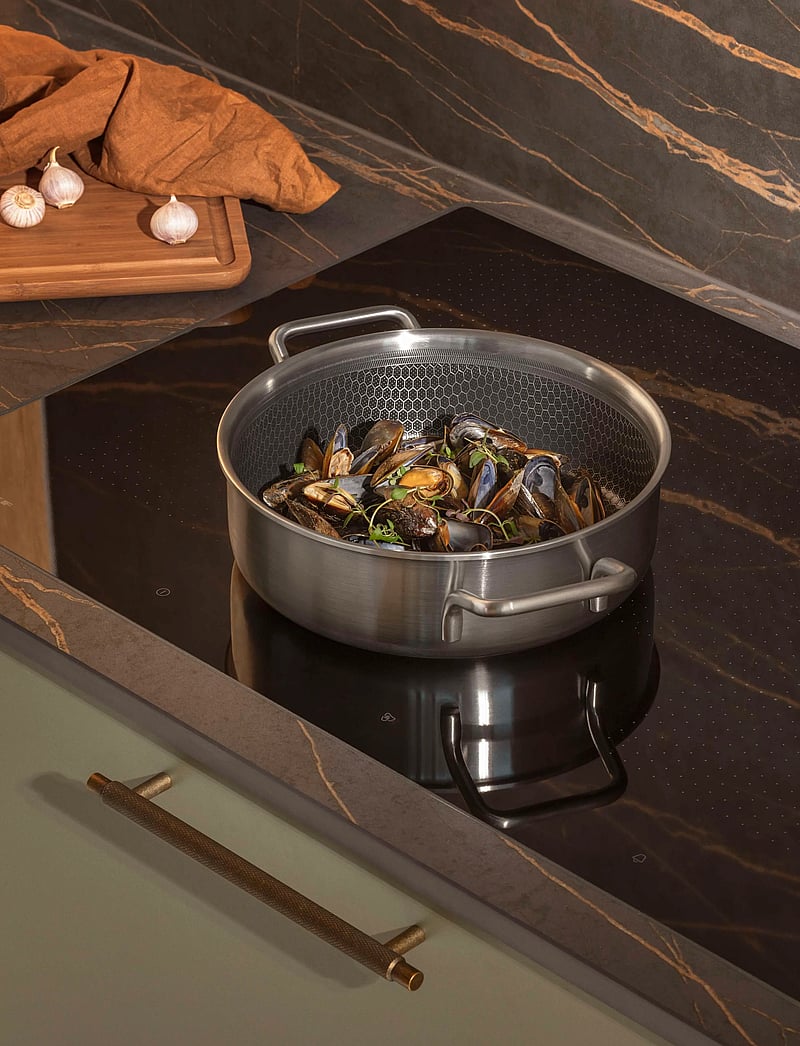 Eva Trio - Multi Sauté pot with 2 handles 24 cm Mosaic ceramic Slip-Let® coating - stieltöpfe - brushed steel - 4