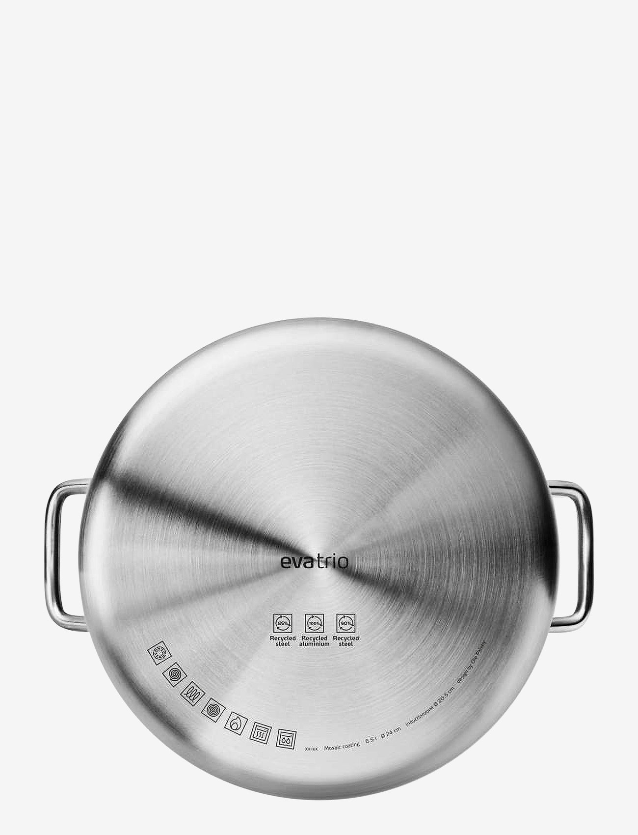 Eva Trio - Multi Pot 6.5 l 24 cm Mosaic ceramic Slip-Let® coating - brushed steel - 3