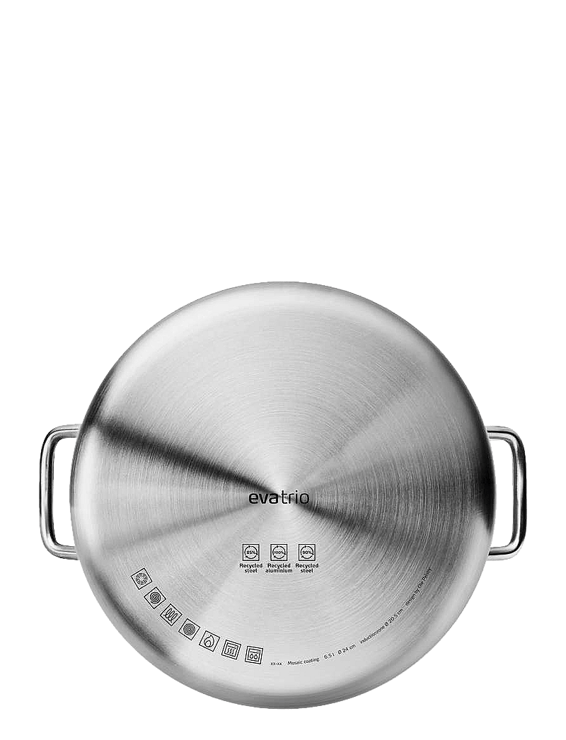 Eva Trio - Multi Pot 6.5 l 24 cm Mosaic ceramic Slip-Let® coating - brushed steel - 3