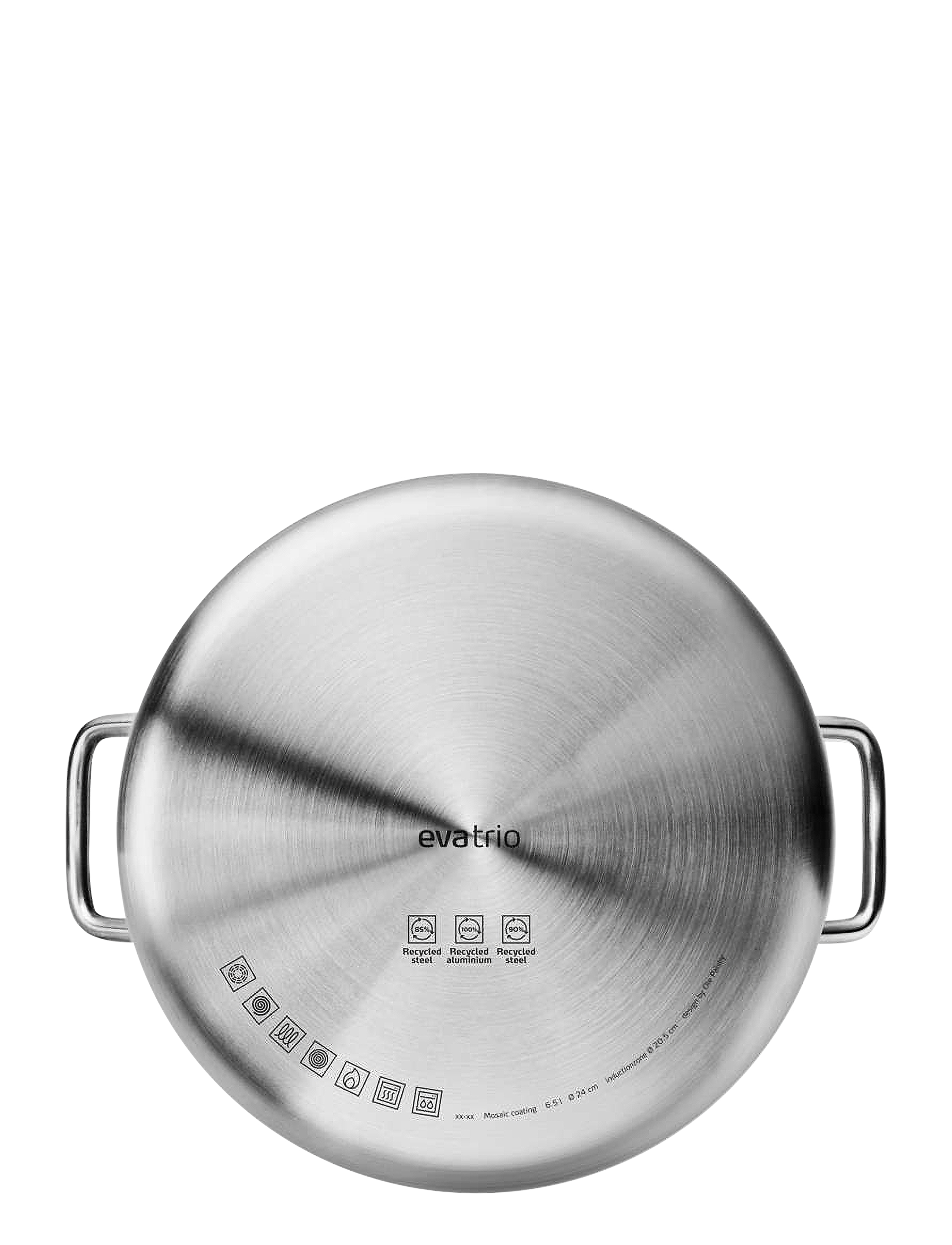 Eva Trio - Multi Pot 6.5 l 24 cm Mosaic ceramic Slip-Let® coating - stieltöpfe - brushed steel - 4