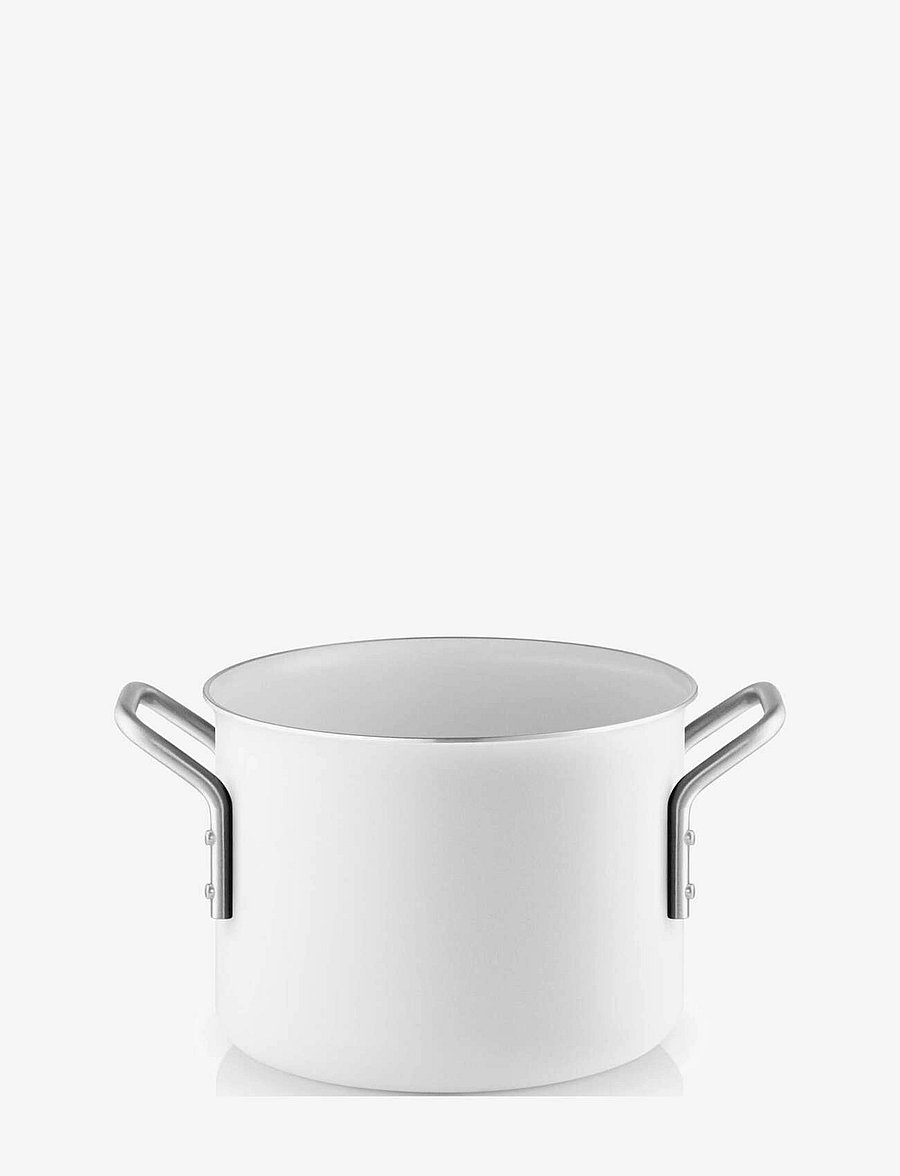 Eva Trio - White Line Pot 2.5 l 16 cm ceramic Slip-Let® coating - pajad - white - 1