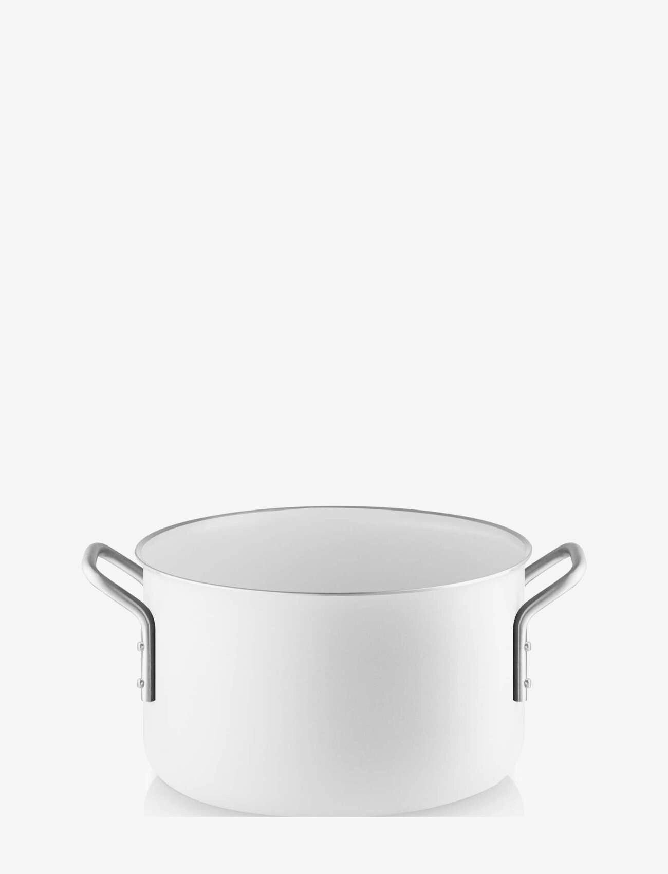 Eva Trio White Line Gryde 3,8 L 20 Cm Keramisk Slip-Let Belægning, Casserole Ret o, Hvid, Str: 3.8 L