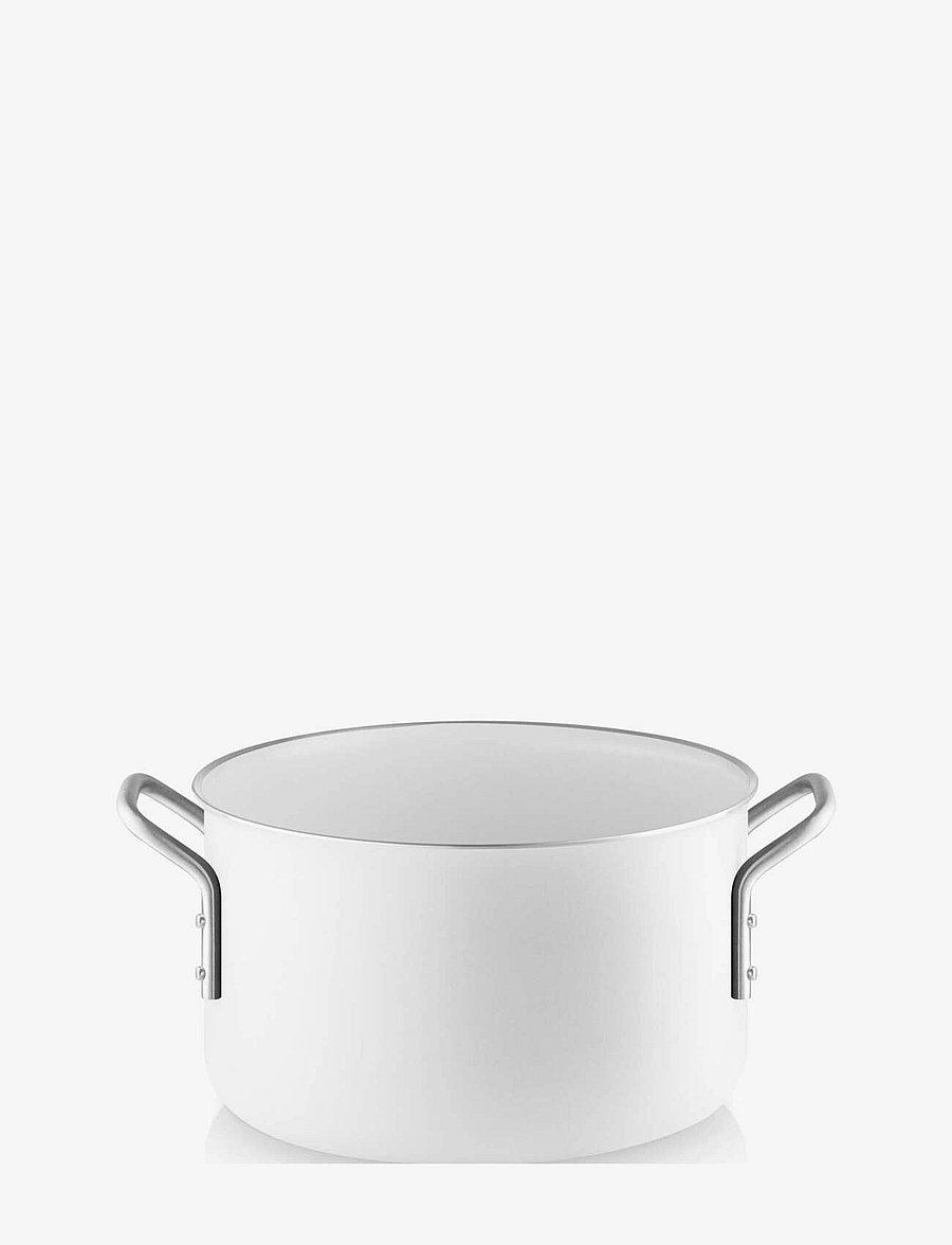 Eva Trio - White Line Pot 3.8 l 20 cm ceramic Slip-Let® coating - pajad - white - 1