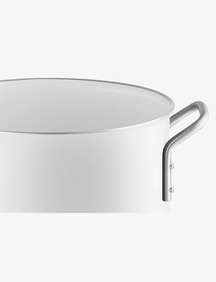 Eva Trio - White Line Pot 3.8 l 20 cm ceramic Slip-Let® coating - pajad - white - 5