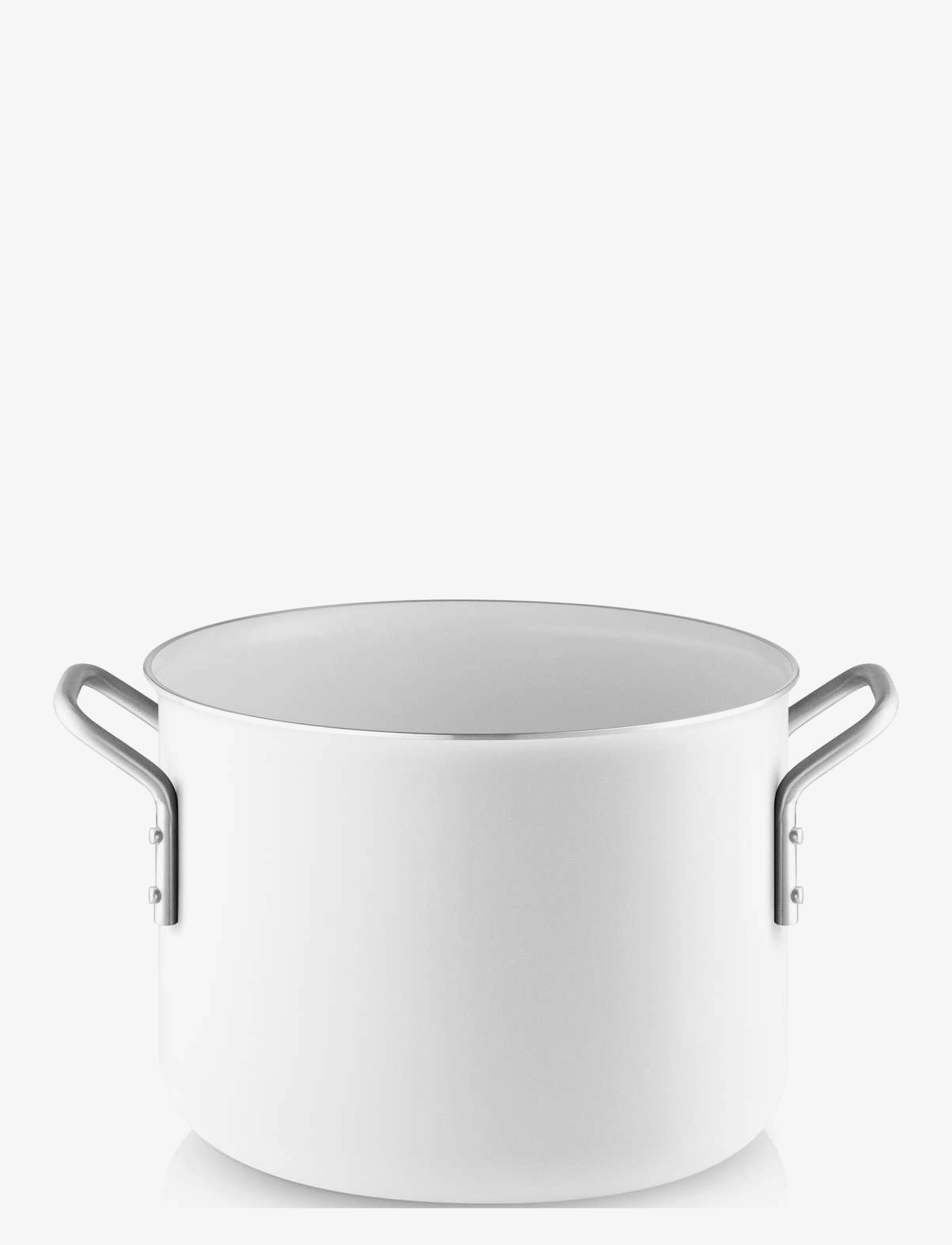 Eva Trio White Line Gryde 4,8 L 20 Cm Keramisk Slip-Let Belægning, Casserole Ret o, Hvid, Str: 4.8 L