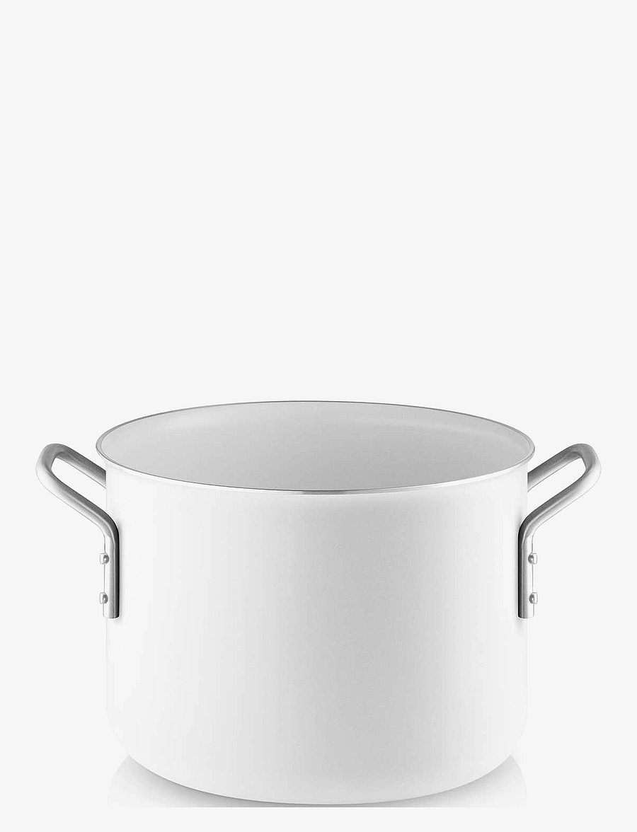Eva Trio - White Line Pot 4.8 l 20 cm ceramic Slip-Let® coating - auflaufformen - white - 1