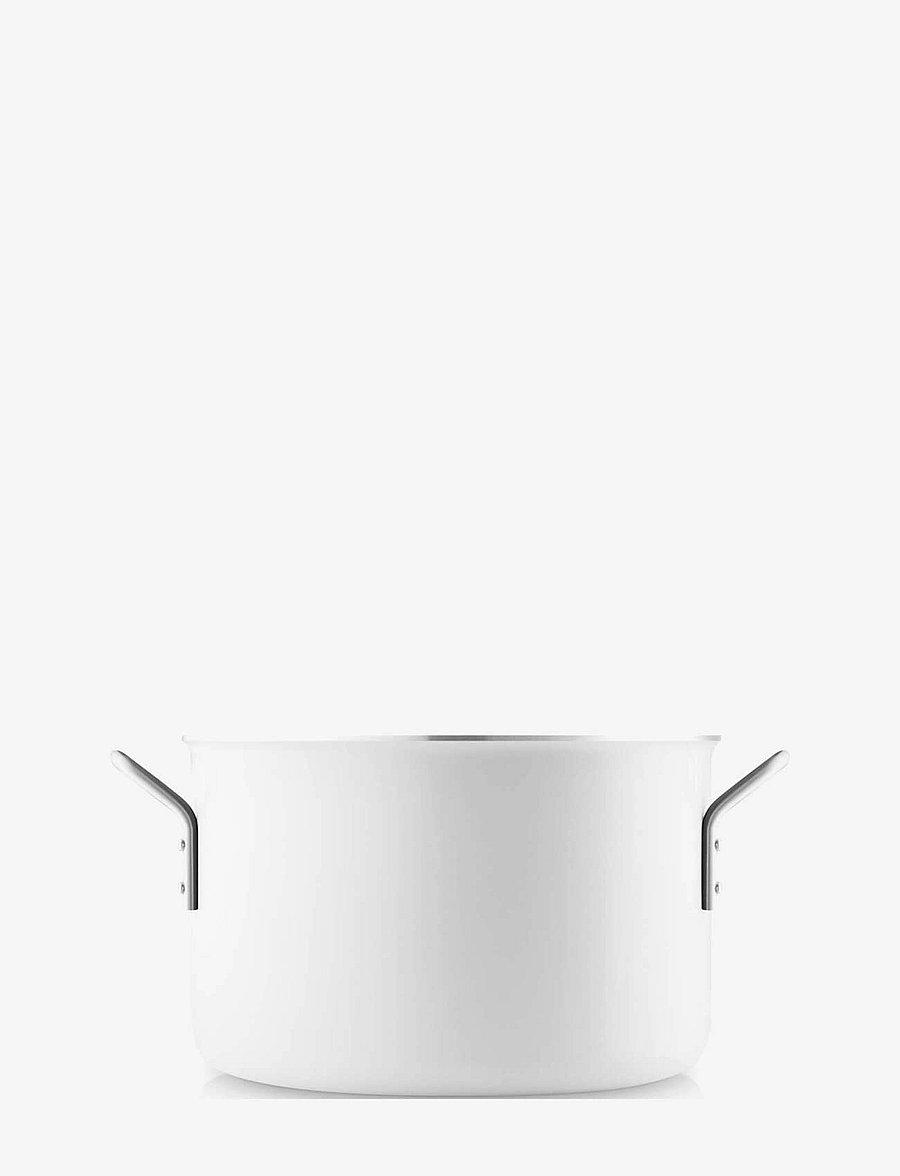 Eva Trio - White Line Pot 7.0 l 24 cm ceramic Slip-Let® coating - pajad - white - 2