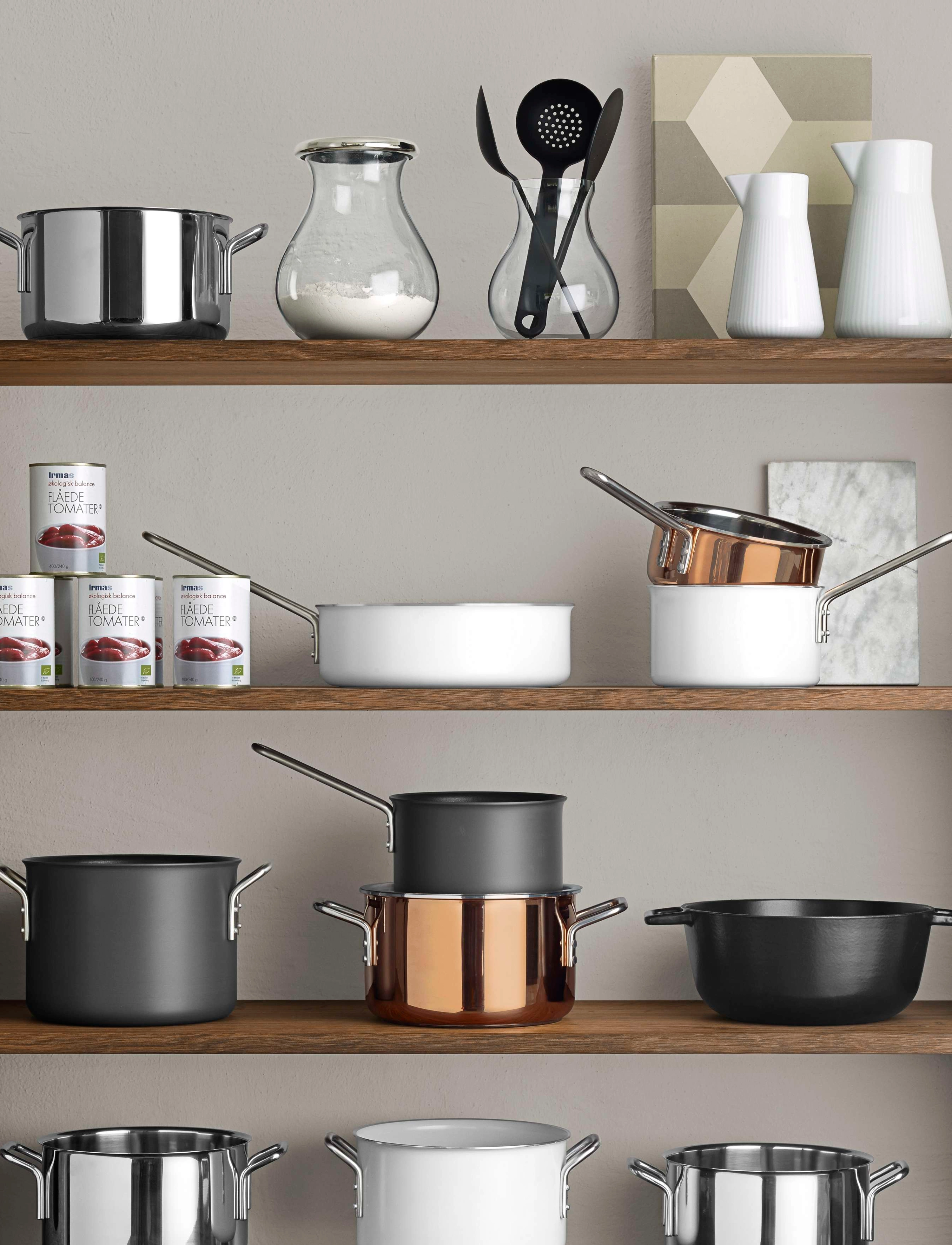 Eva Trio - White Line Pot 7.0 l 24 cm ceramic Slip-Let® coating - auflaufformen - white - 5