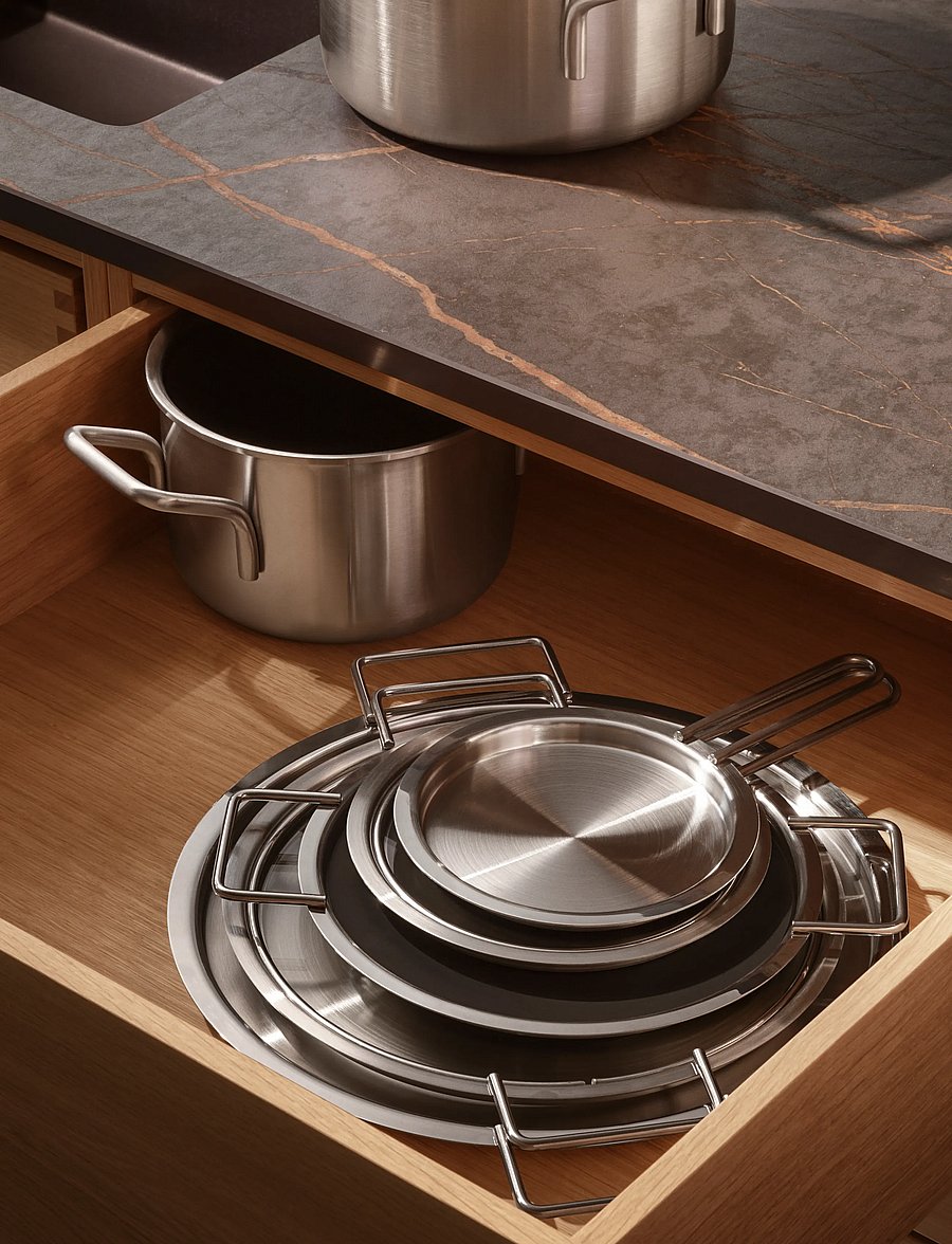 Eva Trio - Glaslåg 16 cm - kaaned ja tarvikud - brushed steel - 4