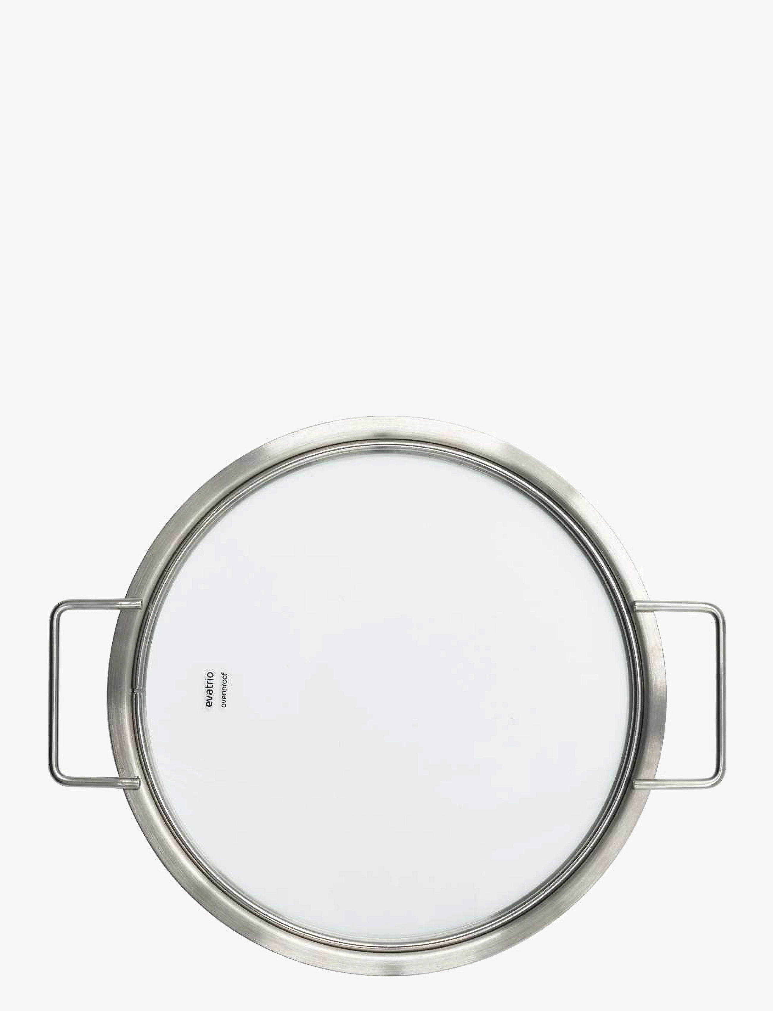 Eva Trio - Glaslåg 24 cm - brushed steel - 2