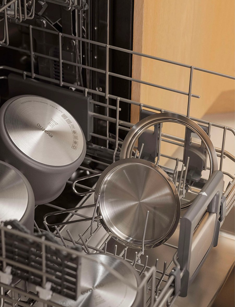 Eva Trio - Glaslåg 24 cm - kaaned ja tarvikud - brushed steel - 4