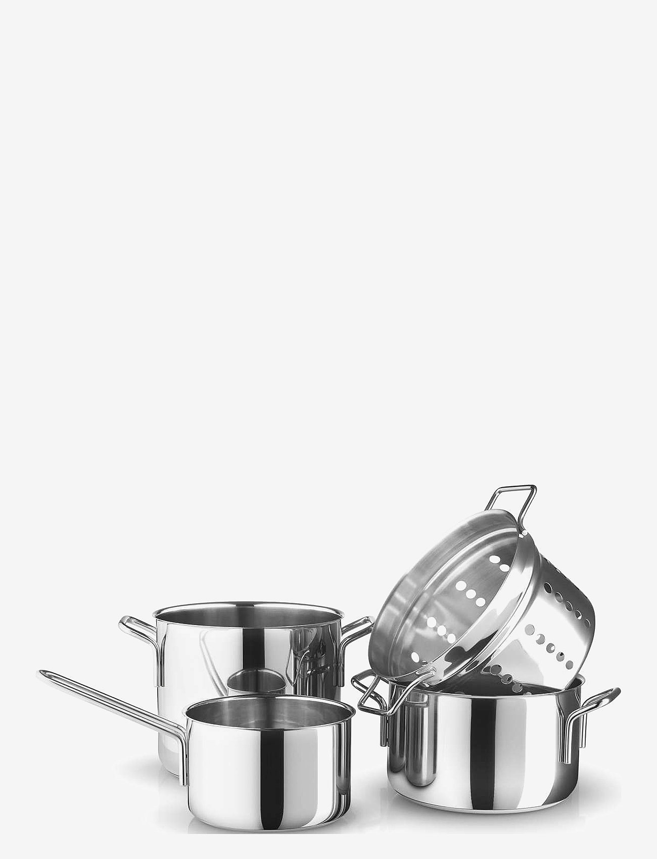 Eva Trio - Stainless Steel 4 pcs. Cookware set - katlu komplekti - polished steel - 0