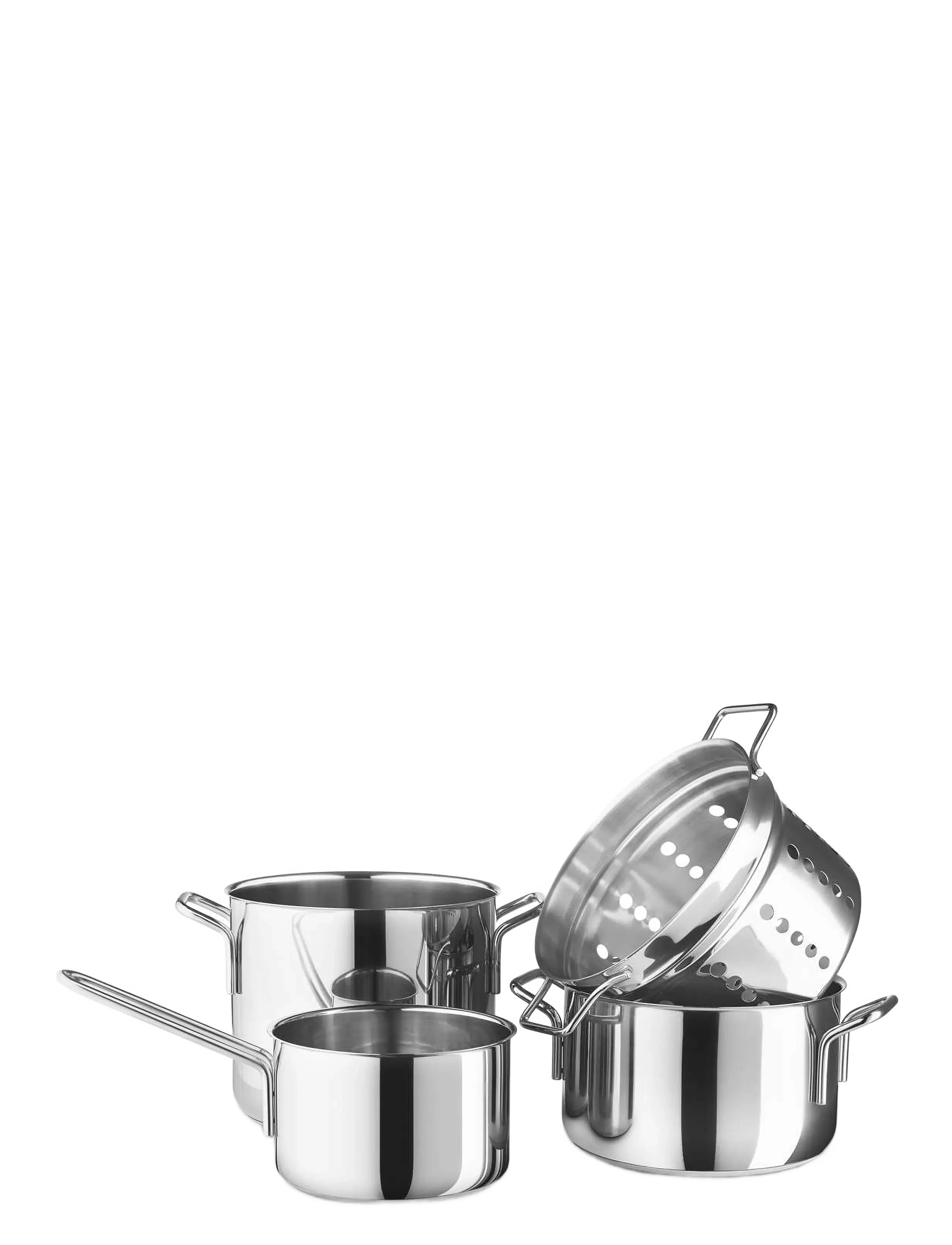 Eva Trio Stainless Steel Gryteset 4 st. - Grytor - POLISHED STEEL / silver