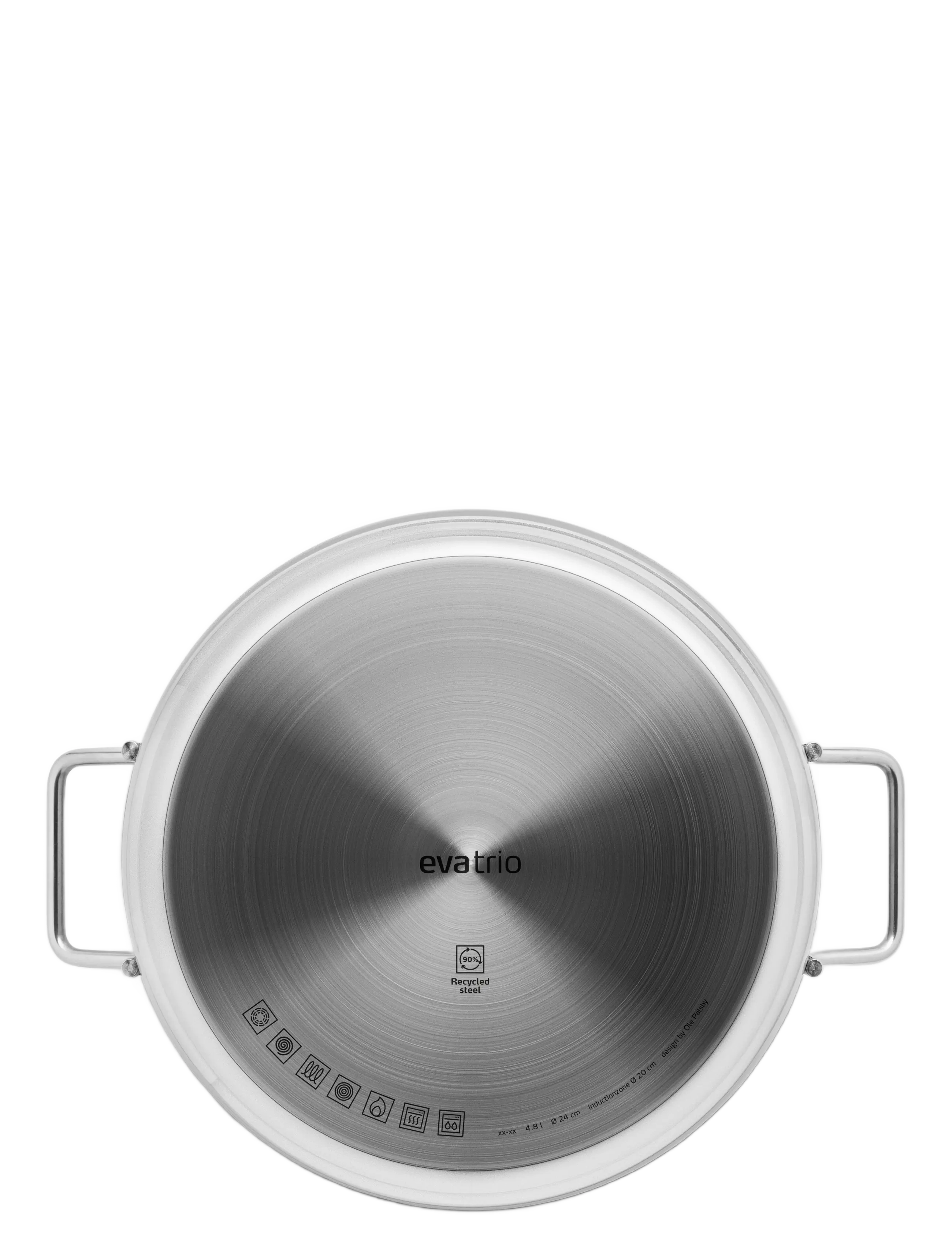 Eva Trio - Stainless Steel Pot 4.8 L 24 cm - auflaufformen - brushed steel - 4