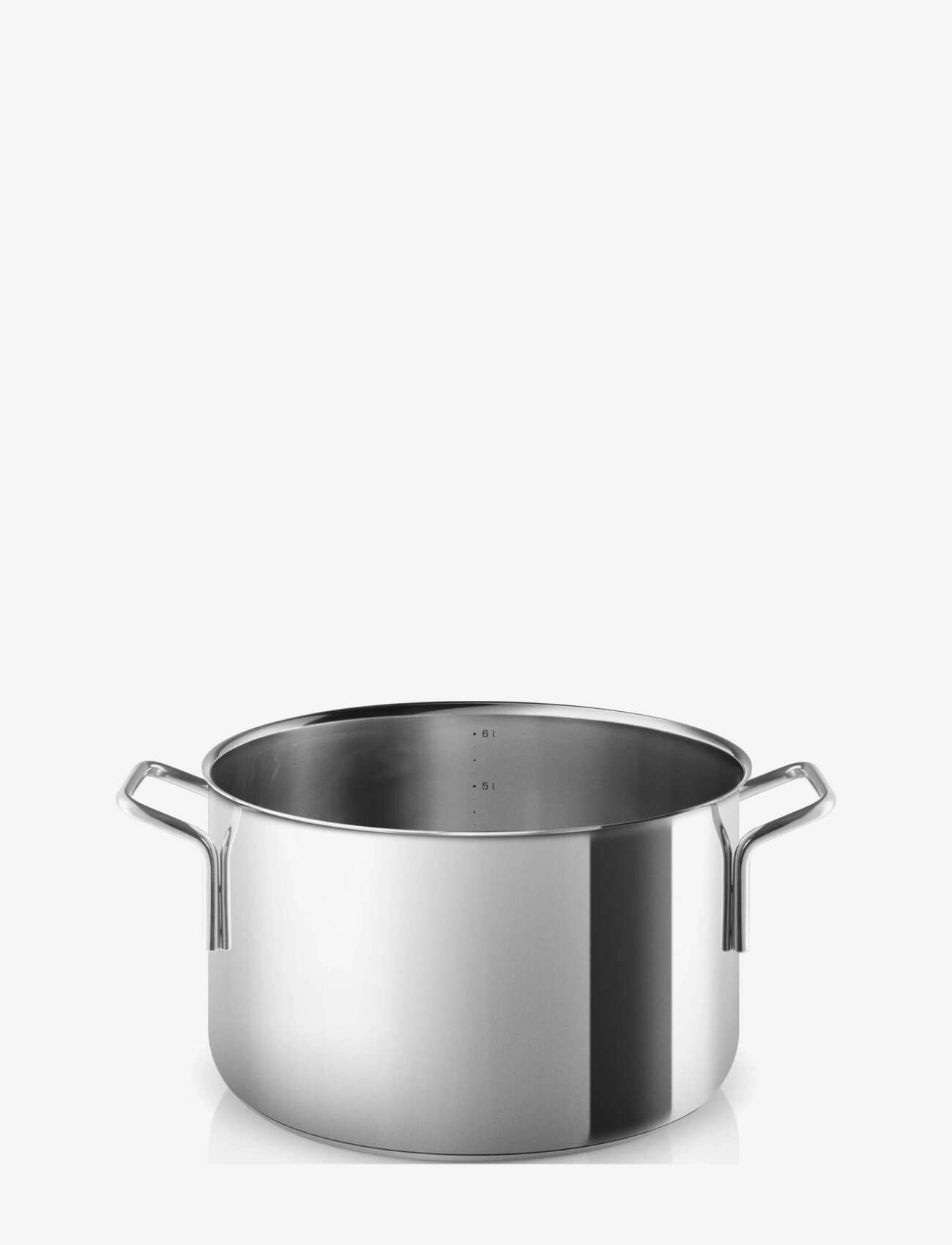 Eva Trio Stainless Steel Pot 9.0 l 28 cm - Pots & Sause Pans - POLISHED STEEL / silver