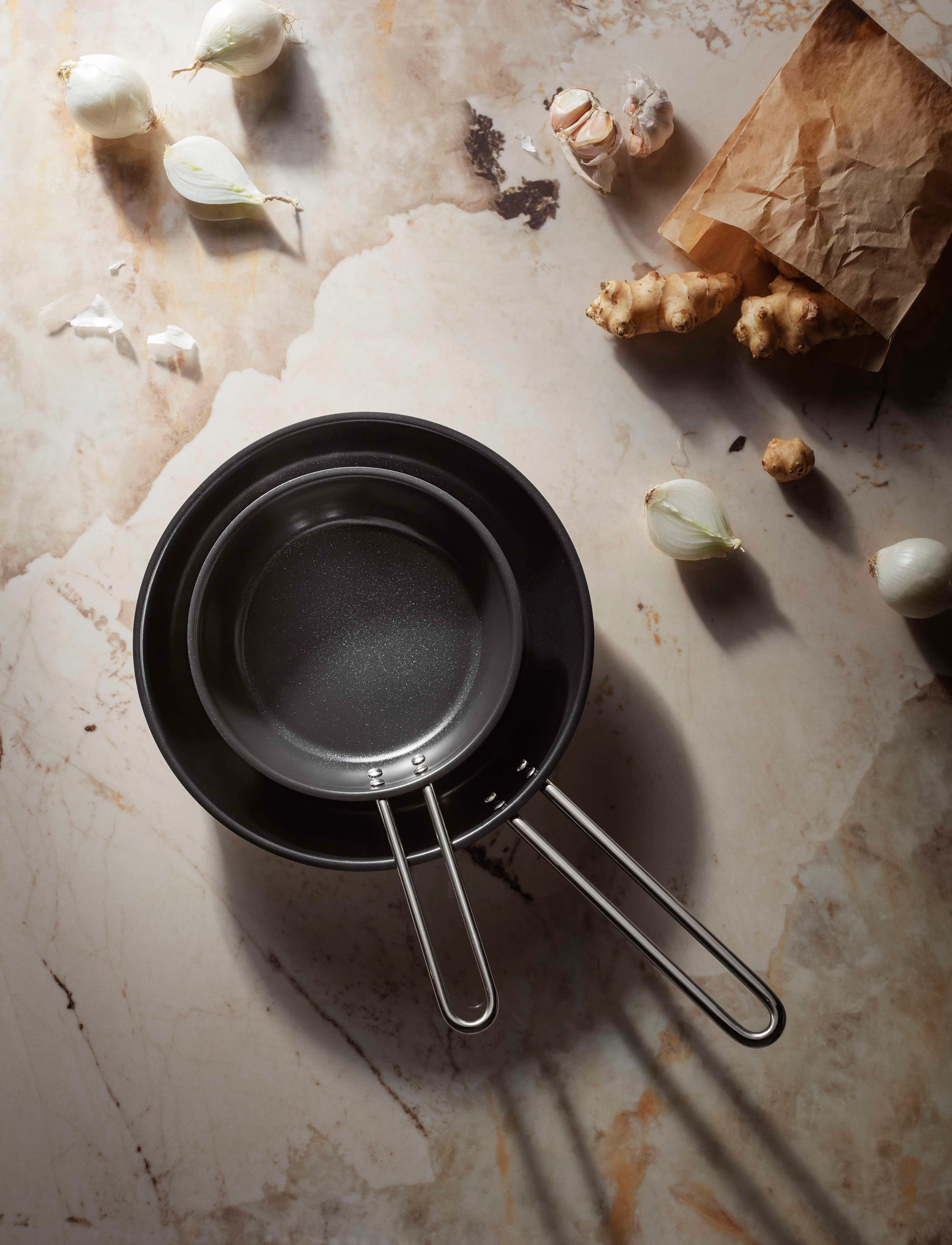 Eva Trio Stainless Steel Stegepande 30 Cm Keramisk Slip-Let , Ø cm, Pots & Pans, Silber - Frying Homeware
