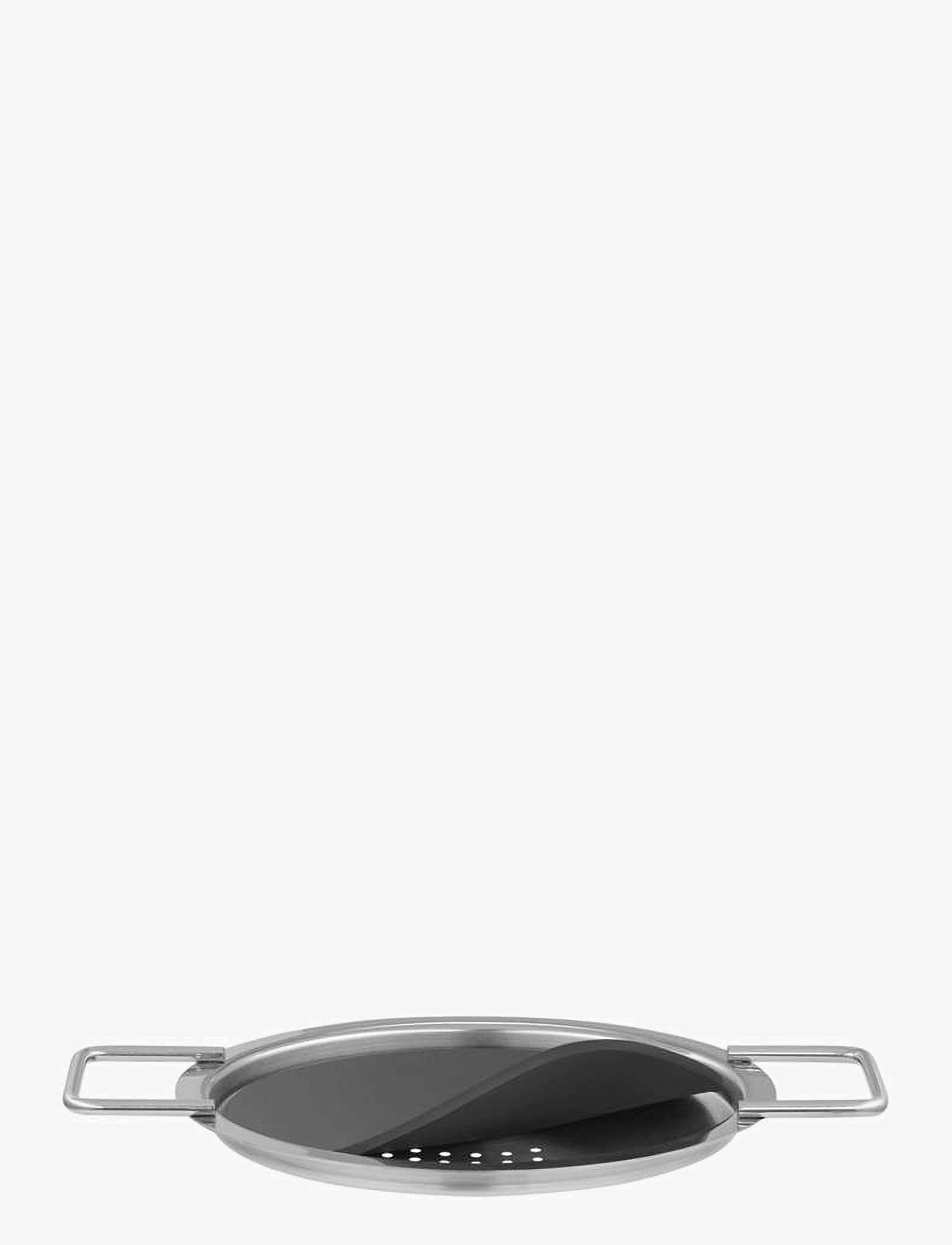 Eva Trio Hældelåg 16 cm - Køkken - BLACK/STEEL / silver