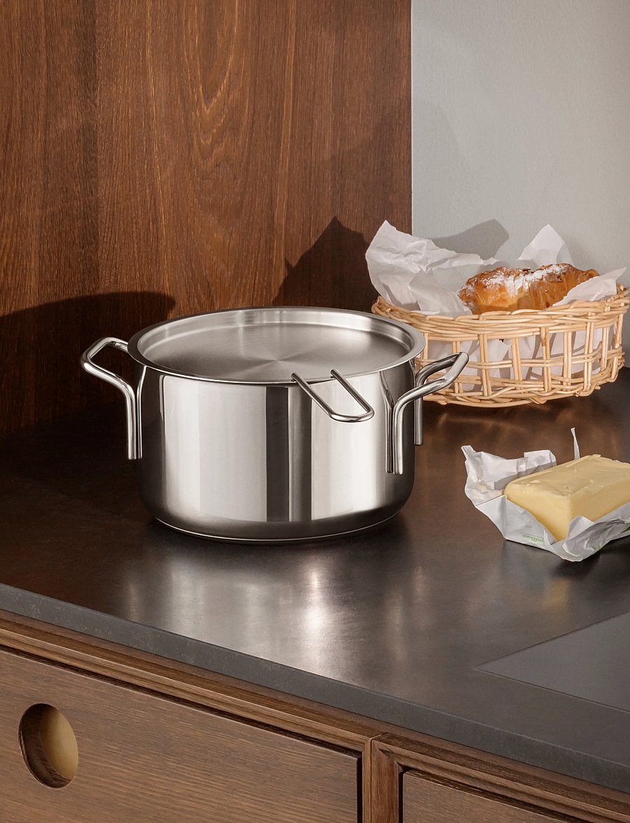 Eva Trio - Tallerkenlåg 24 cm rustfrit stål - kaaned ja tarvikud - brushed steel - 4