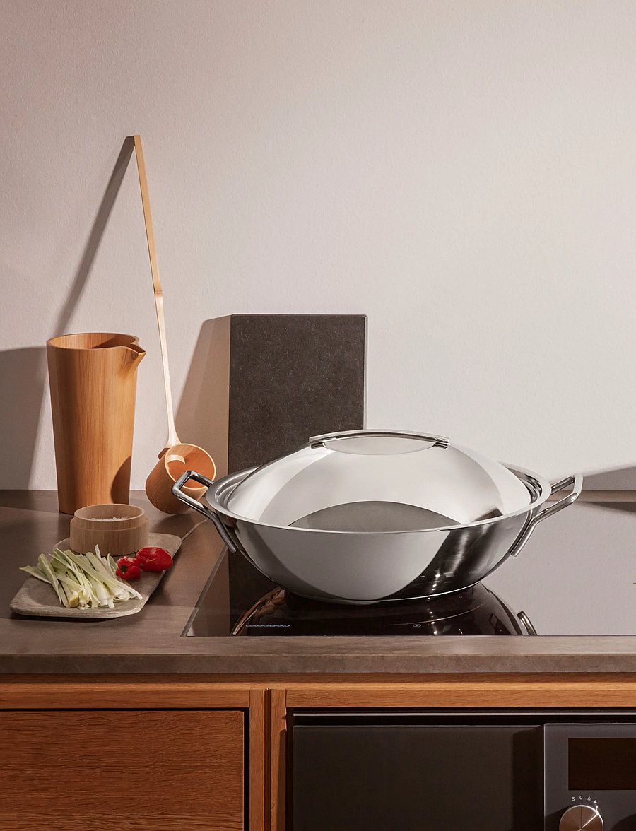 Eva Trio - Kuppellåg 32 cm rustfrit stål - deckel & zubehör - brushed steel - 2