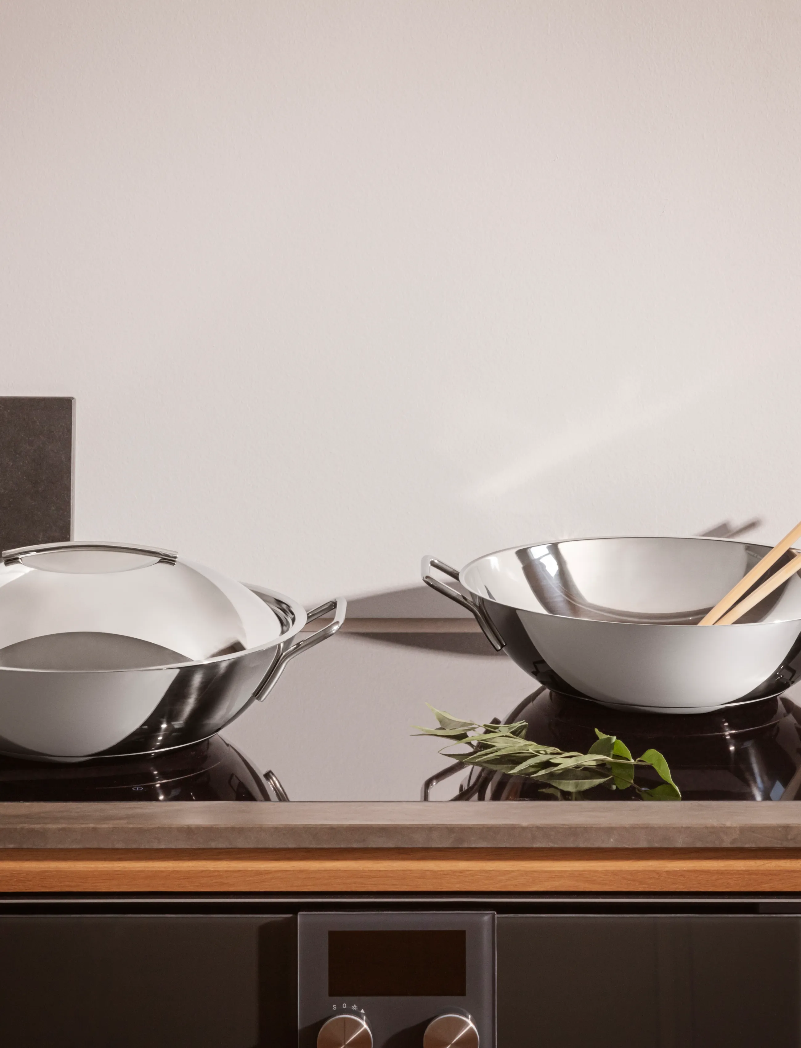 Eva Trio - Kuppellåg 32 cm rustfrit stål - låg & tilbehør - brushed steel - 3