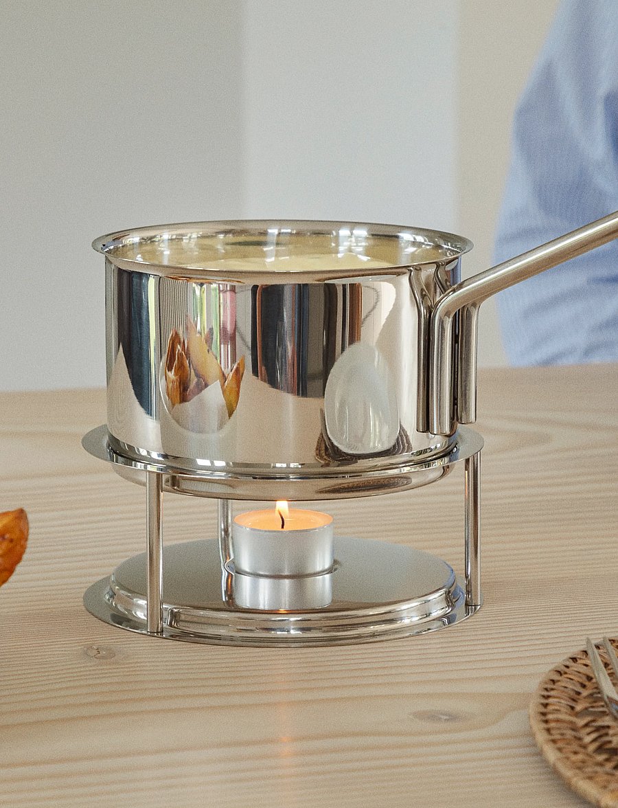 Eva Trio - Stainless Steel Sauce warmer 1.1 L 13 cm - stieltöpfe - brushed steel - 0