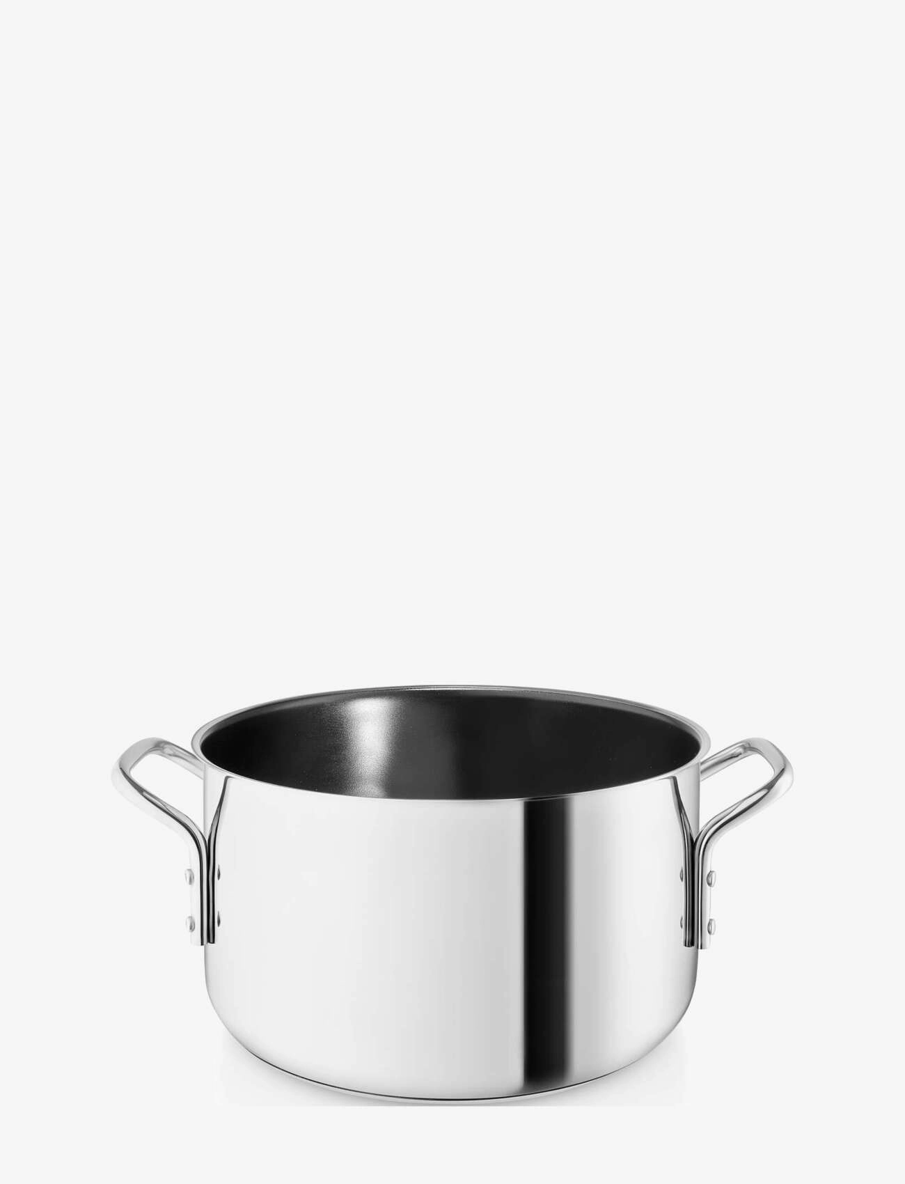 Eva Trio Stainless Steel Gryde 3,6 L Keramisk Slip-Let Belægning, Casserole Ret o, Sølv, Str: 3.6 L