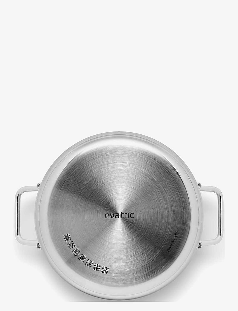 Eva Trio - Stainless Steel Pot 4.8 l 20 cm ceramic Slip-Let® coating - malmist potid - polished steel - 3