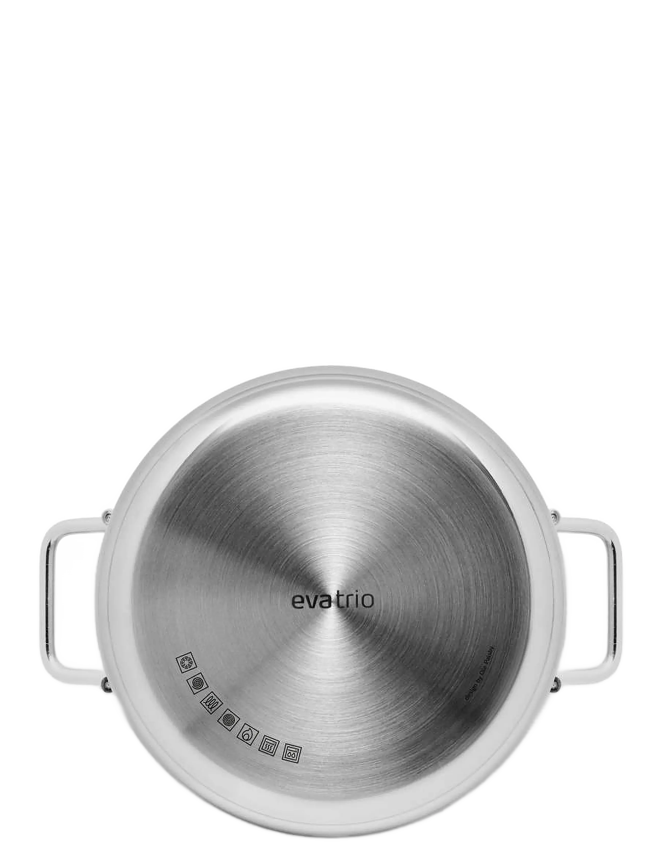 Eva Trio - Stainless Steel Pot 4.8 l 20 cm ceramic Slip-Let® coating - malmist potid - polished steel - 3