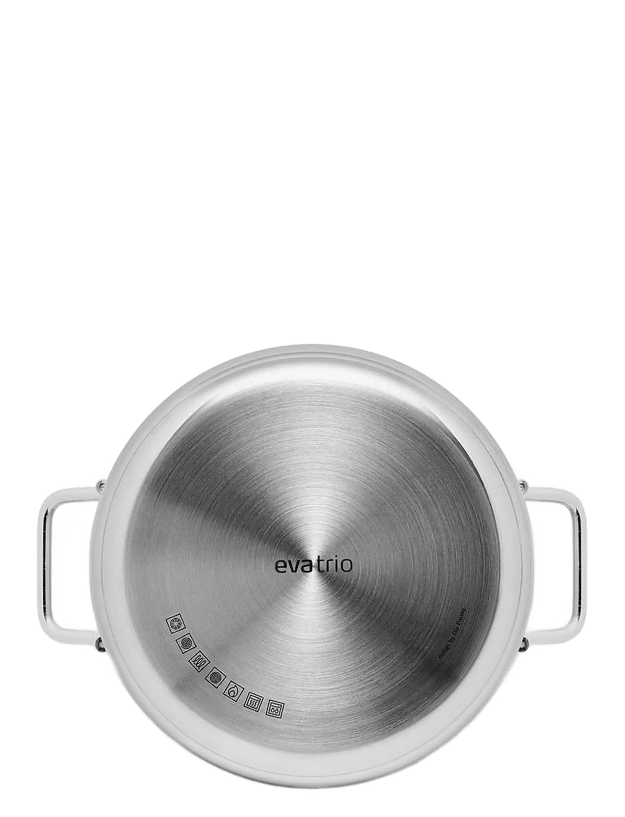 Eva Trio - Stainless Steel Pot 4.8 l 20 cm ceramic Slip-Let® coating - malmist potid - polished steel - 3