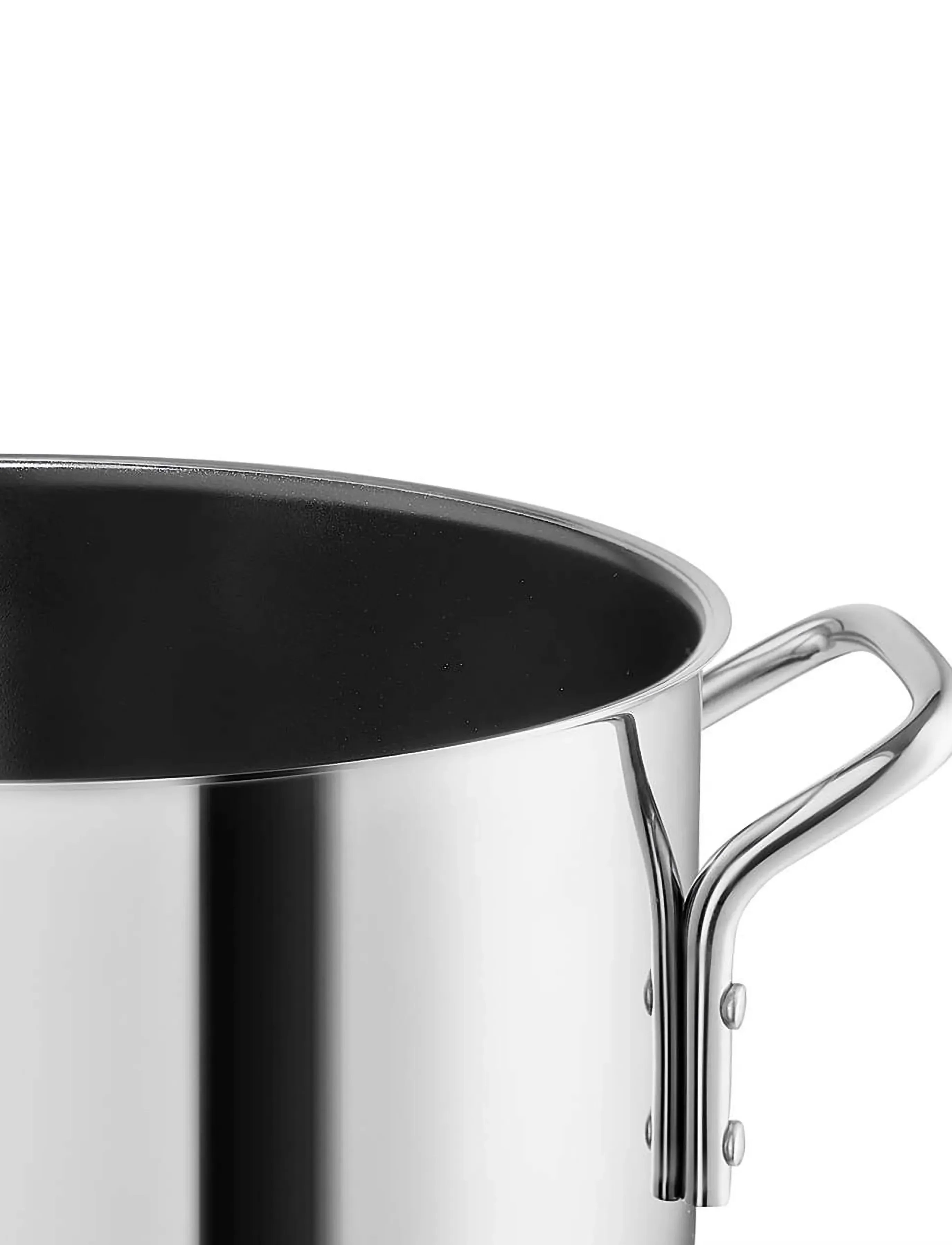 Eva Trio - Stainless Steel Pot 4.8 l 20 cm ceramic Slip-Let® coating - malmist potid - polished steel - 4