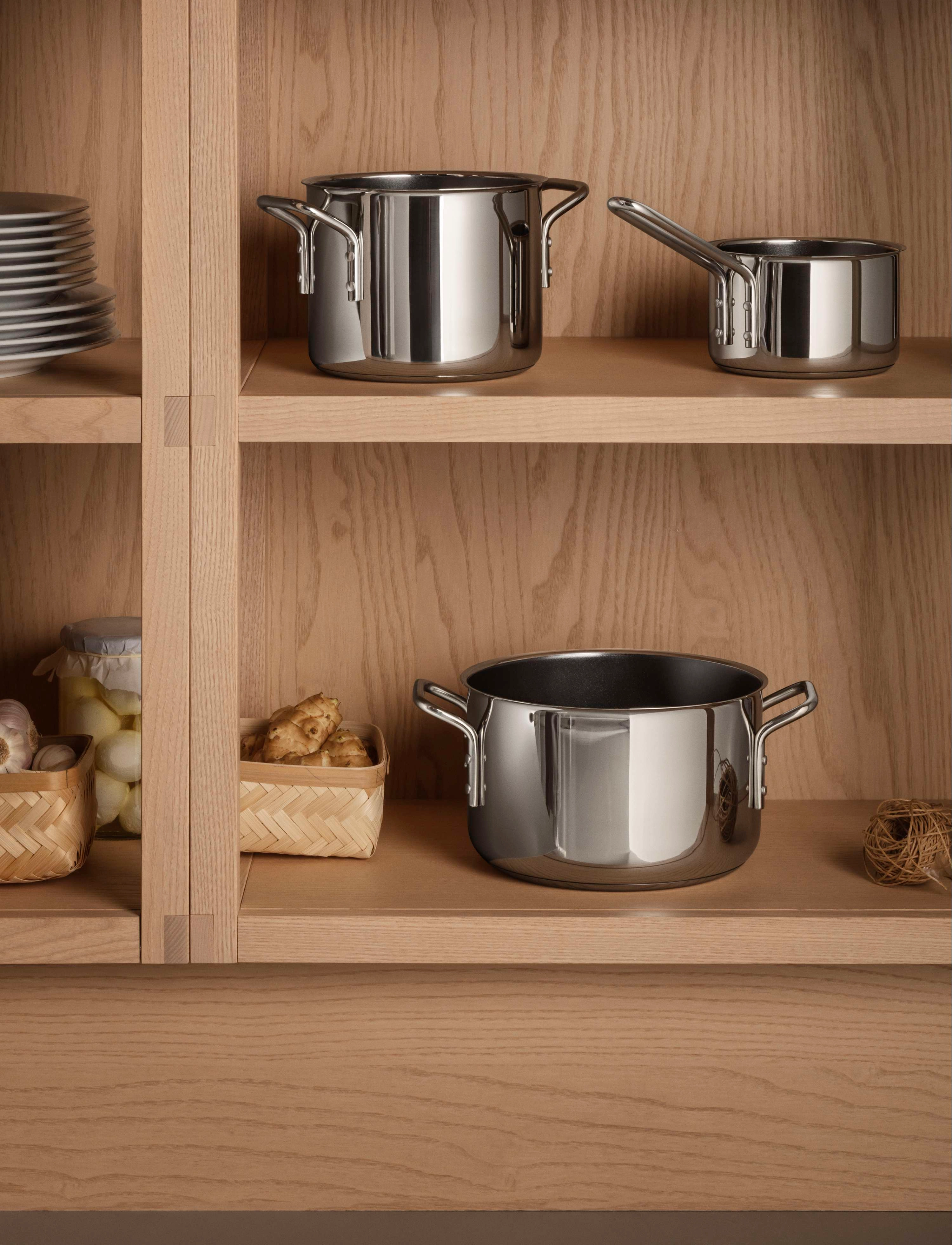 Eva Trio Stainless Steel Grydesæt 3 Stk. Keramisk Slip-Let , One Size, Pots & Pans, Silber - Casserole Dishes, Homeware