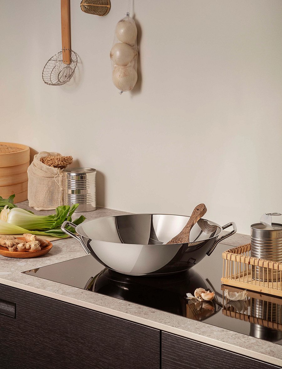 Eva Trio - Stainless Steel Wok 5.0 l 32 cm - vokipannid - polished steel - 0