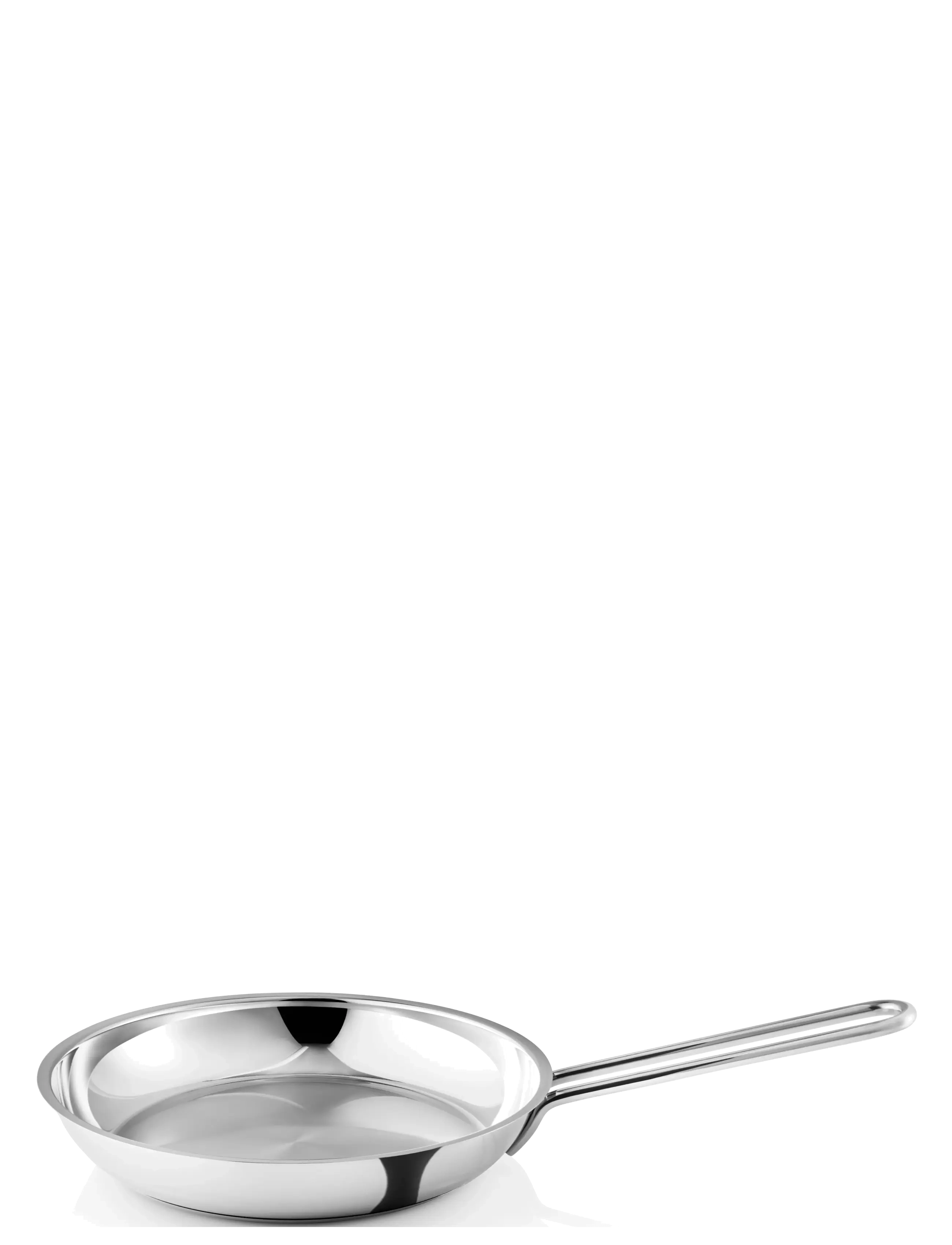 Eva Trio Stainless Steel Frying Pan 24 cm steel base - Stekpannor & Gjutjärnspannor - POLISHED STEEL / silver
