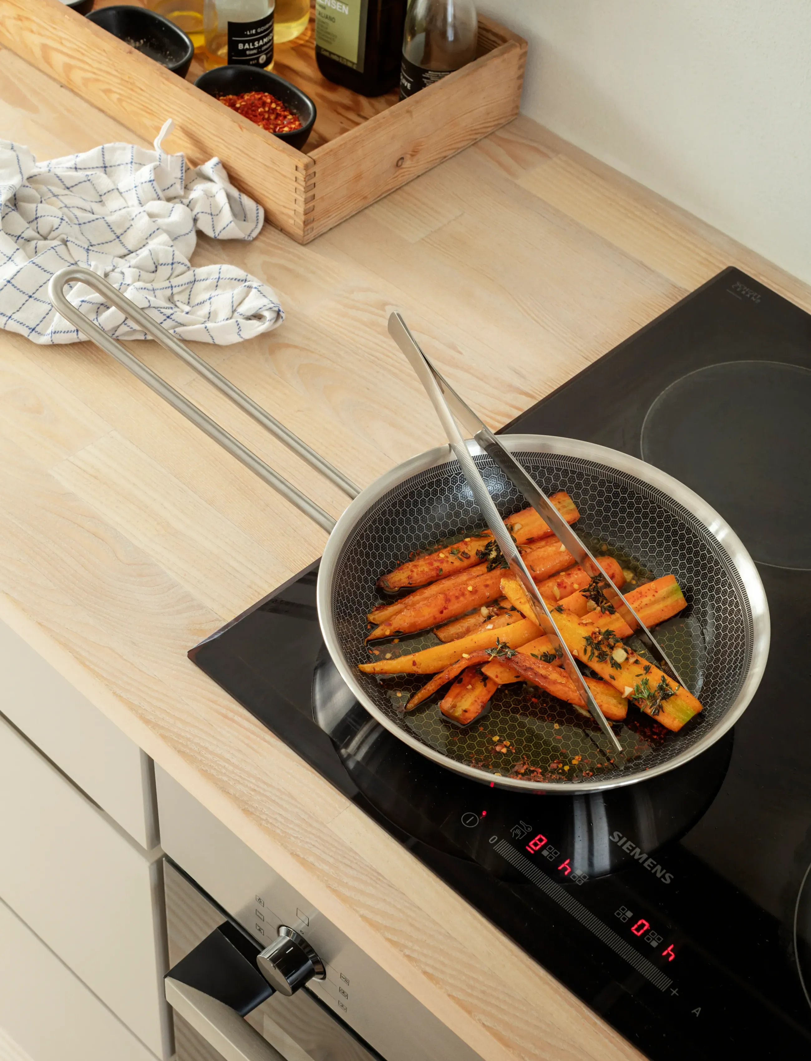 Eva Trio Multi Frying Pan 20 Cm Mosaic Ceramic Slip-Let Coating, cm, Pots & Pans, Silber - Homeware