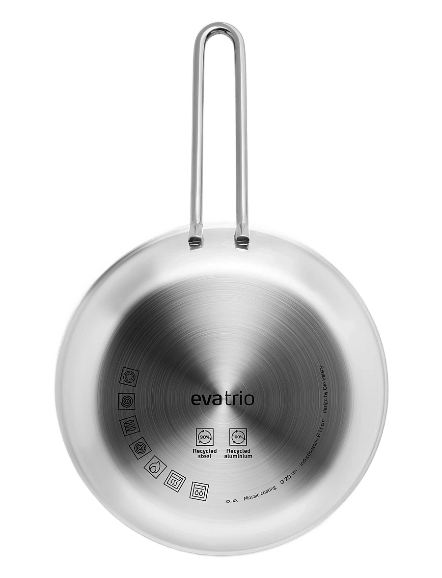 Eva Trio - Multi Frying pan 20 cm Mosaic ceramic Slip-Let® coating - bratpfannen - brushed steel - 3