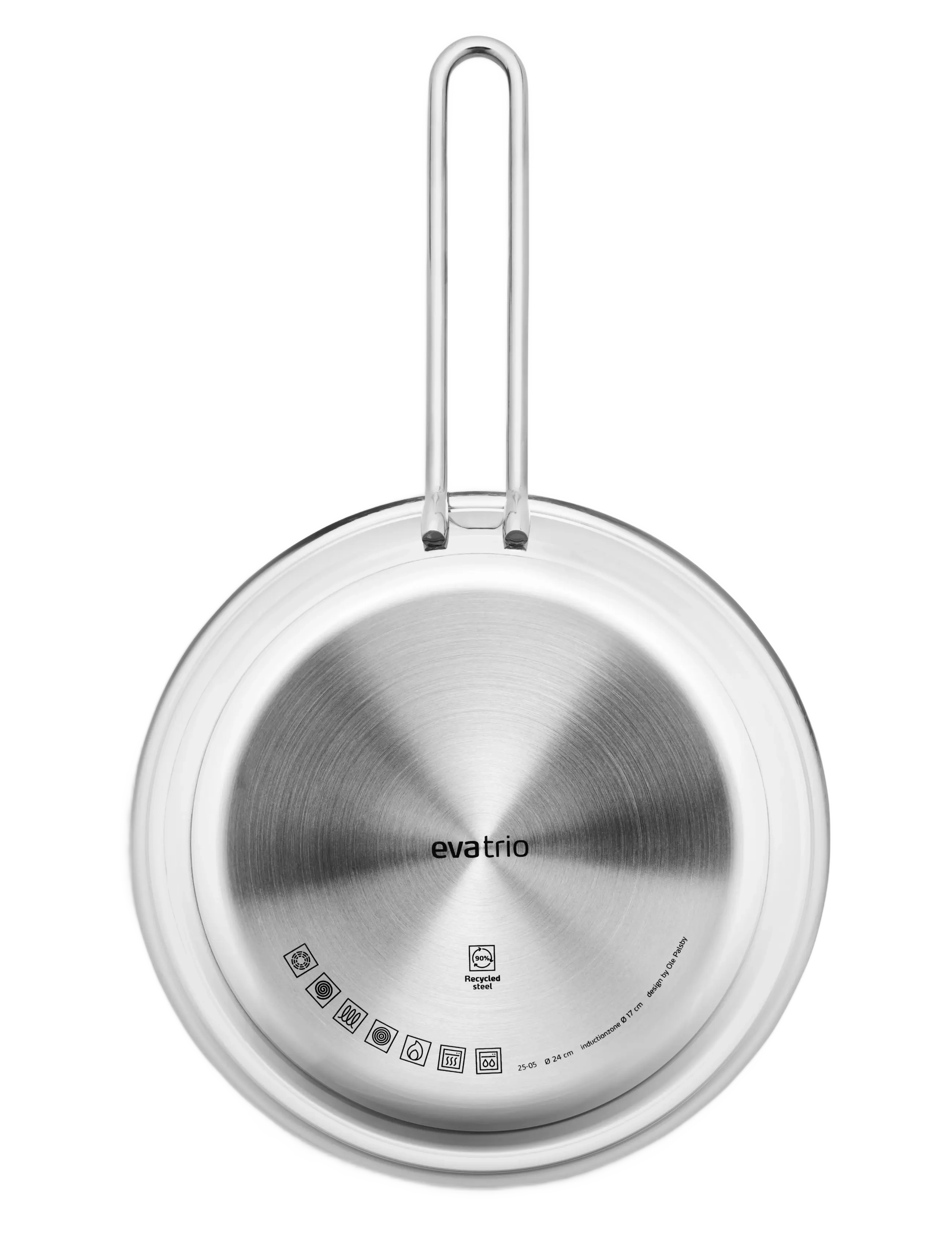 Eva Trio - Multi 5-ply Frying Pan 24 cm steel base - bratpfannen - brushed steel - 3