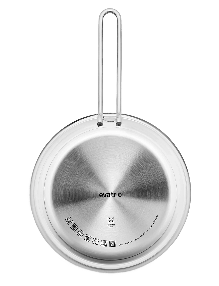 Eva Trio - Multi 5-ply Frying Pan 24 cm steel base - bratpfannen - brushed steel - 3