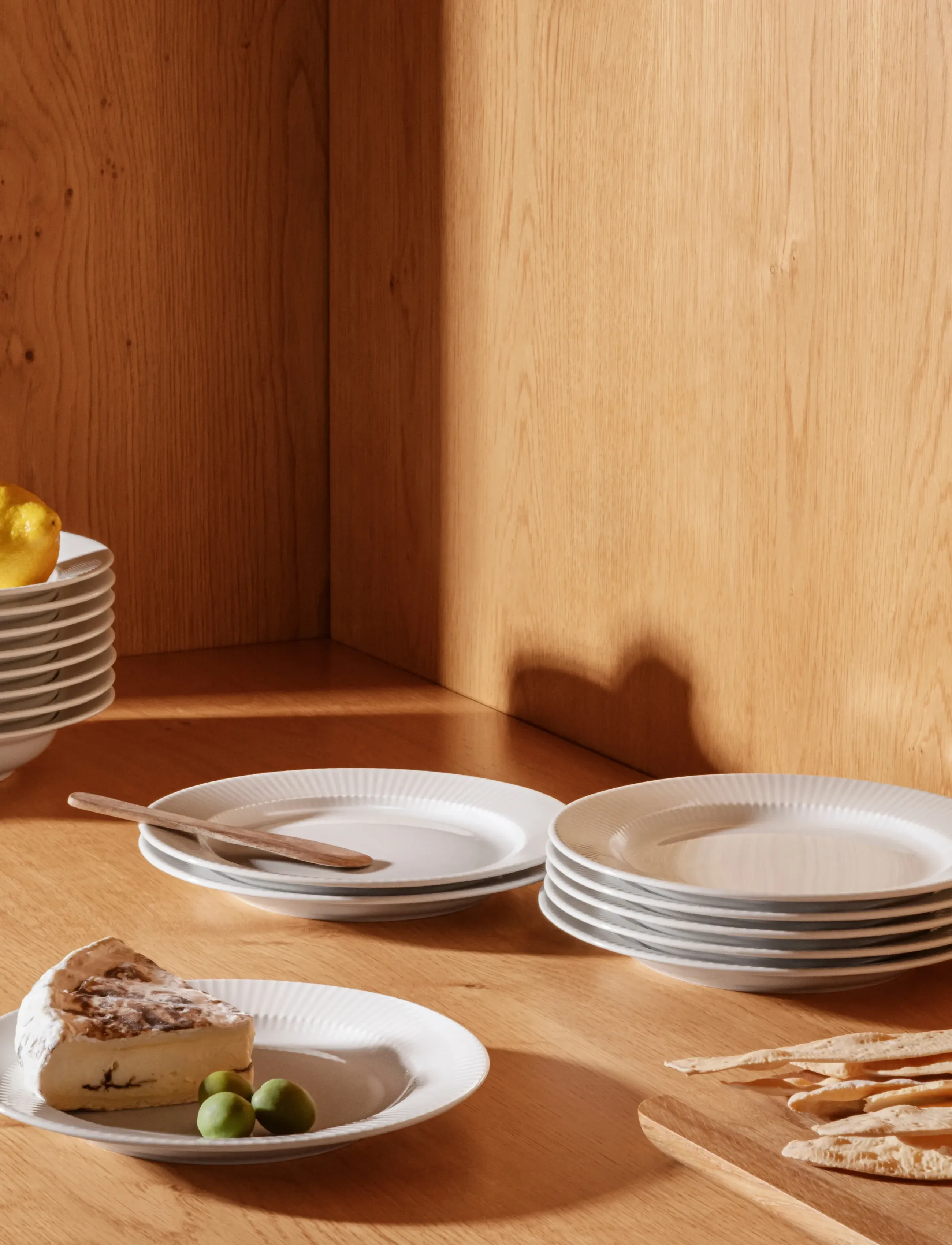 Eva Trio Legio Nova Lunch plate 22 cm 4-pack - Konfirmation - WHITE / white